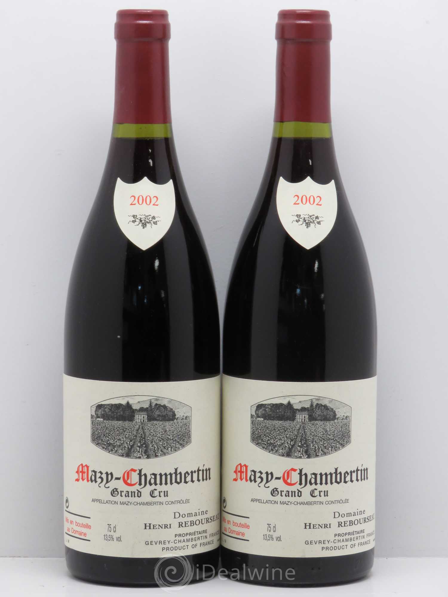 Mazis-Chambertin Grand Cru Henri Rebourseau 2002 - Lot de 2 bouteilles - 0