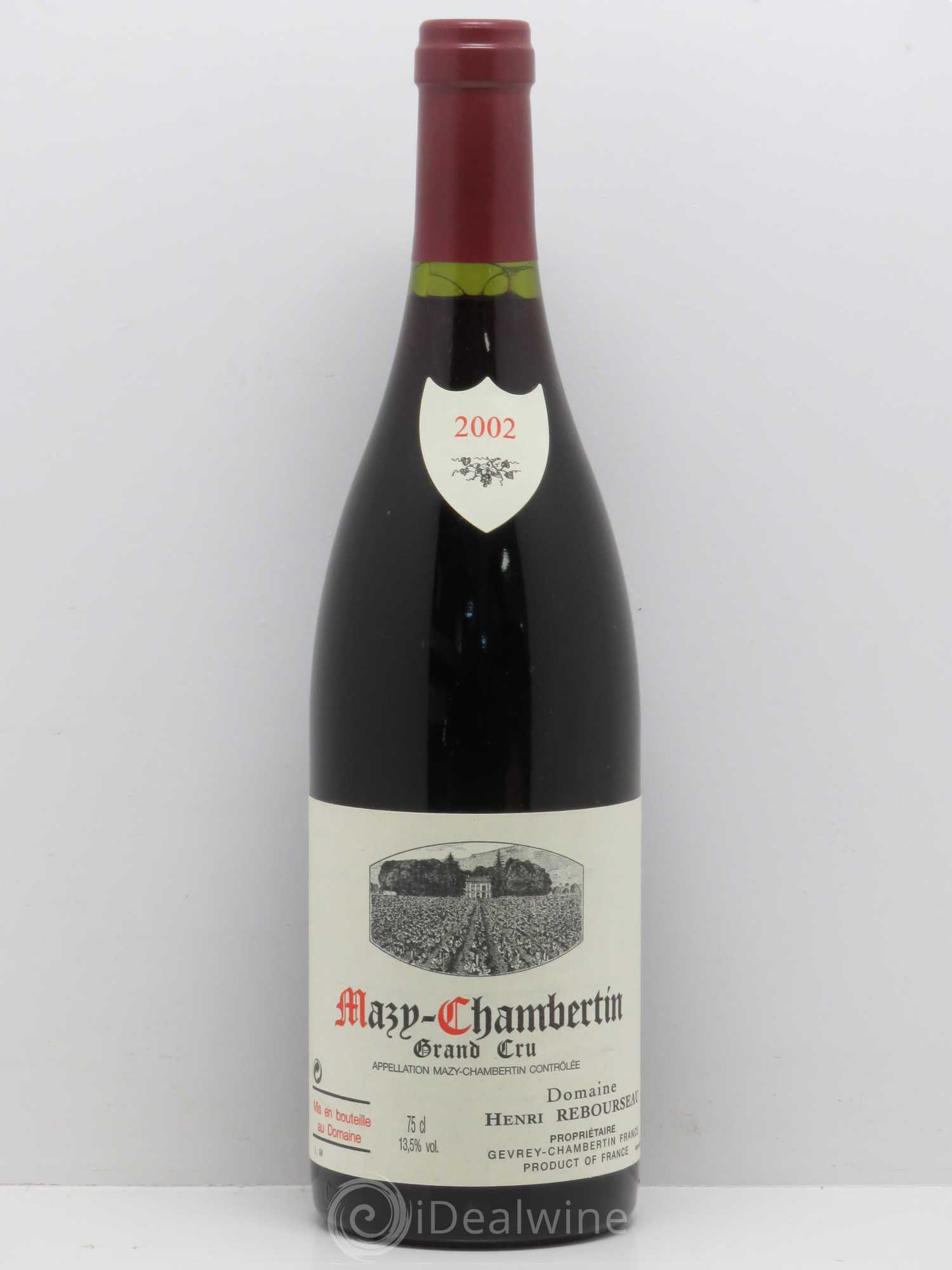Mazis-Chambertin Grand Cru Henri Rebourseau 2002 - Lot de 1 bouteille - 0