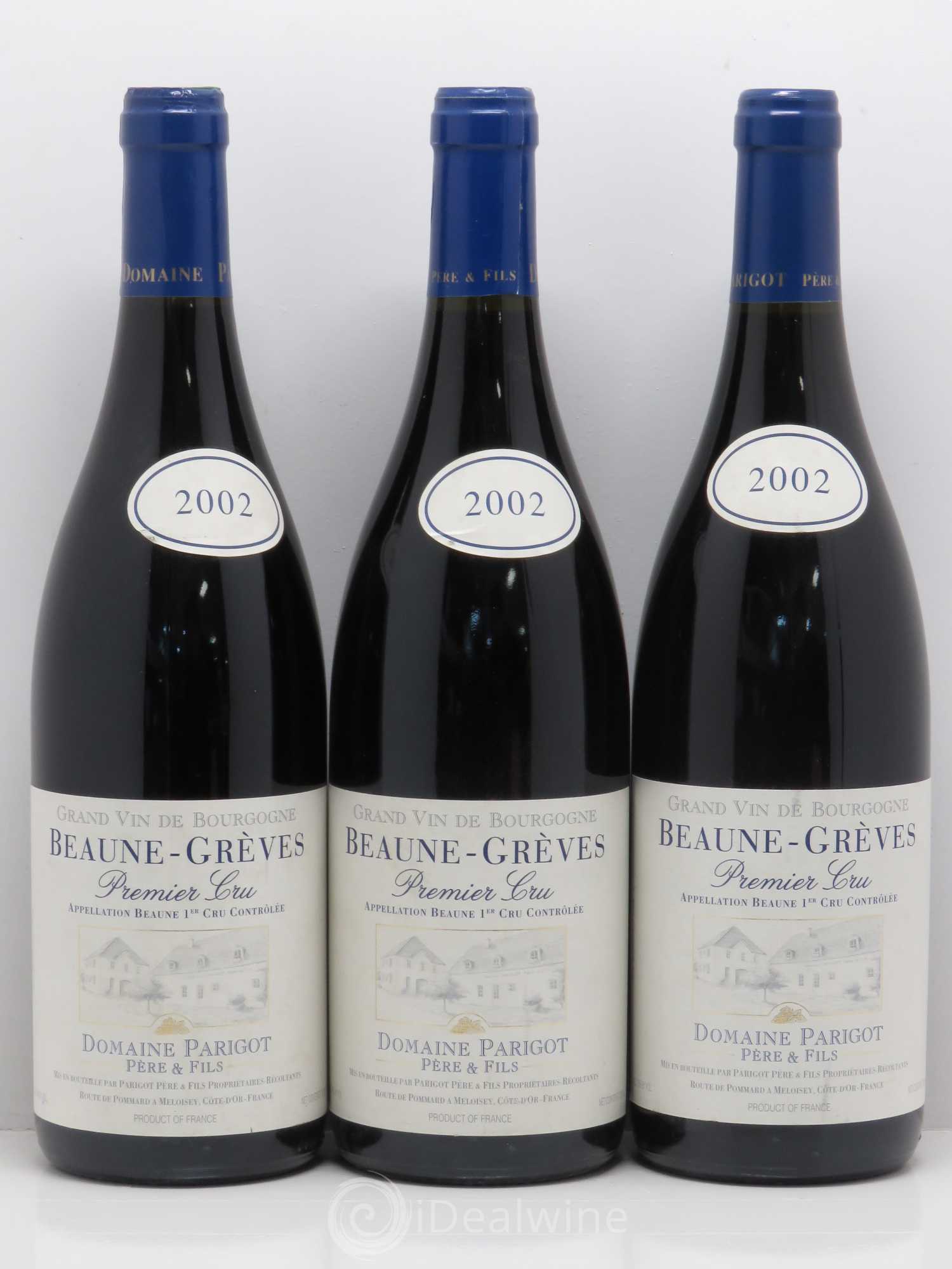 Beaune 1er Cru Les Grèves - Parigot 2002 - Posten von 3 Flaschen - 0