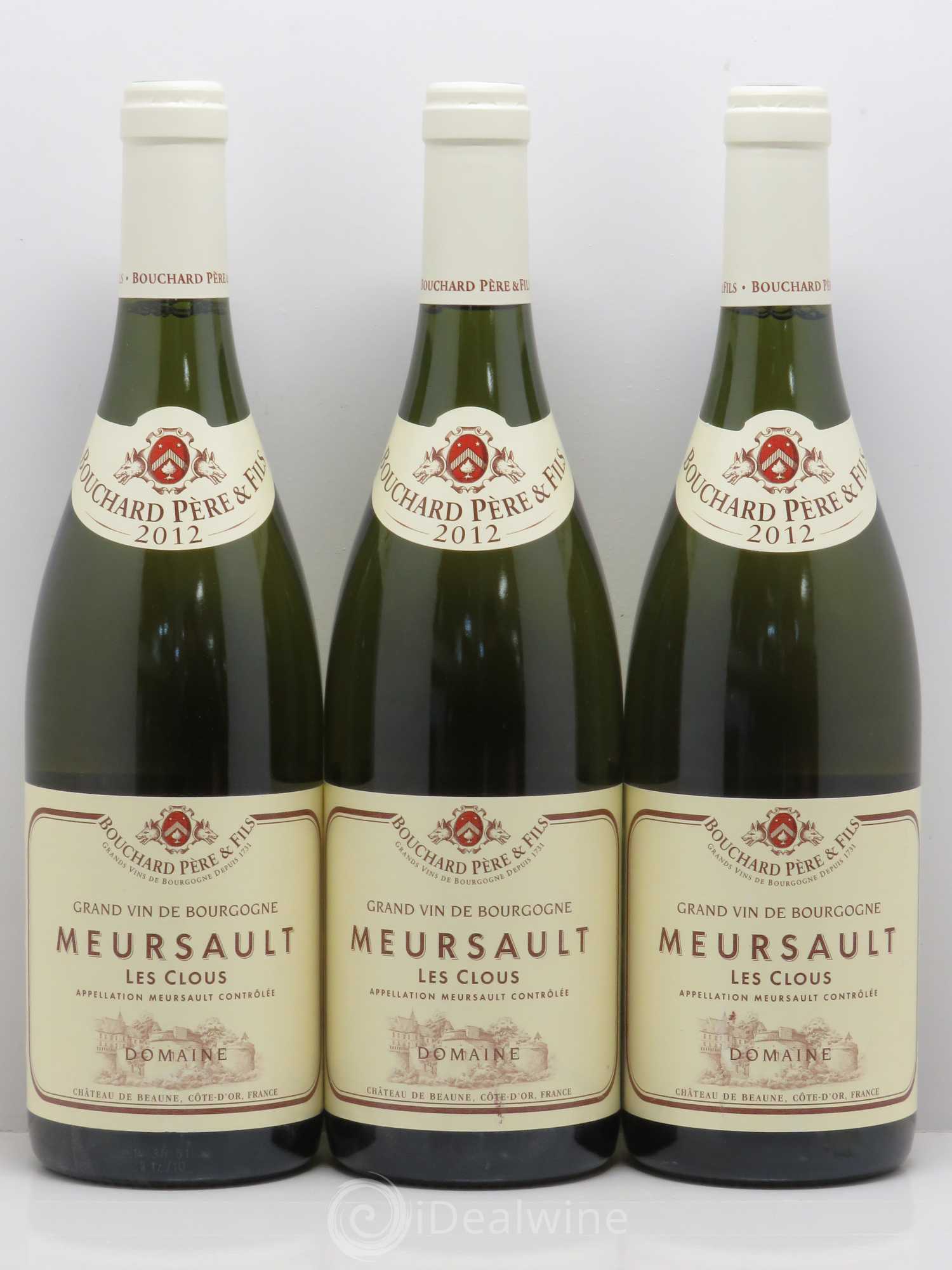 Meursault Les Clous Bouchard Père & Fils 2012 - Lot de 3 bouteilles - 0