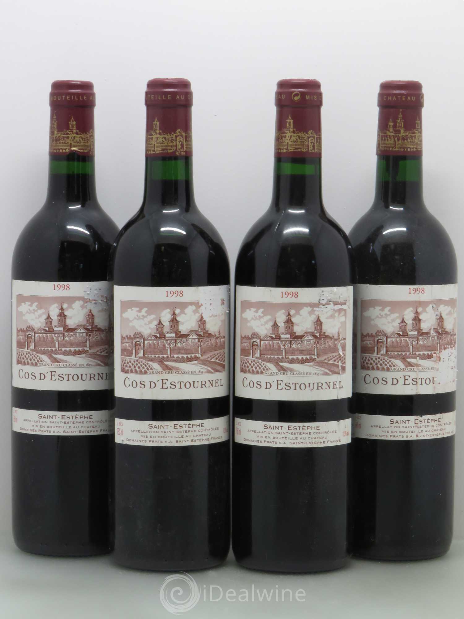 Cos d'Estournel 2ème Grand Cru Classé 1998 - Lot de 4 bouteilles - 0