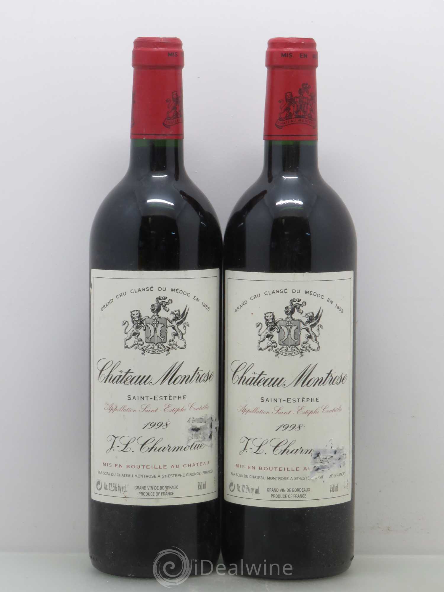 Château Montrose 2ème Grand Cru Classé 1998 - Lot de 2 bouteilles - 0