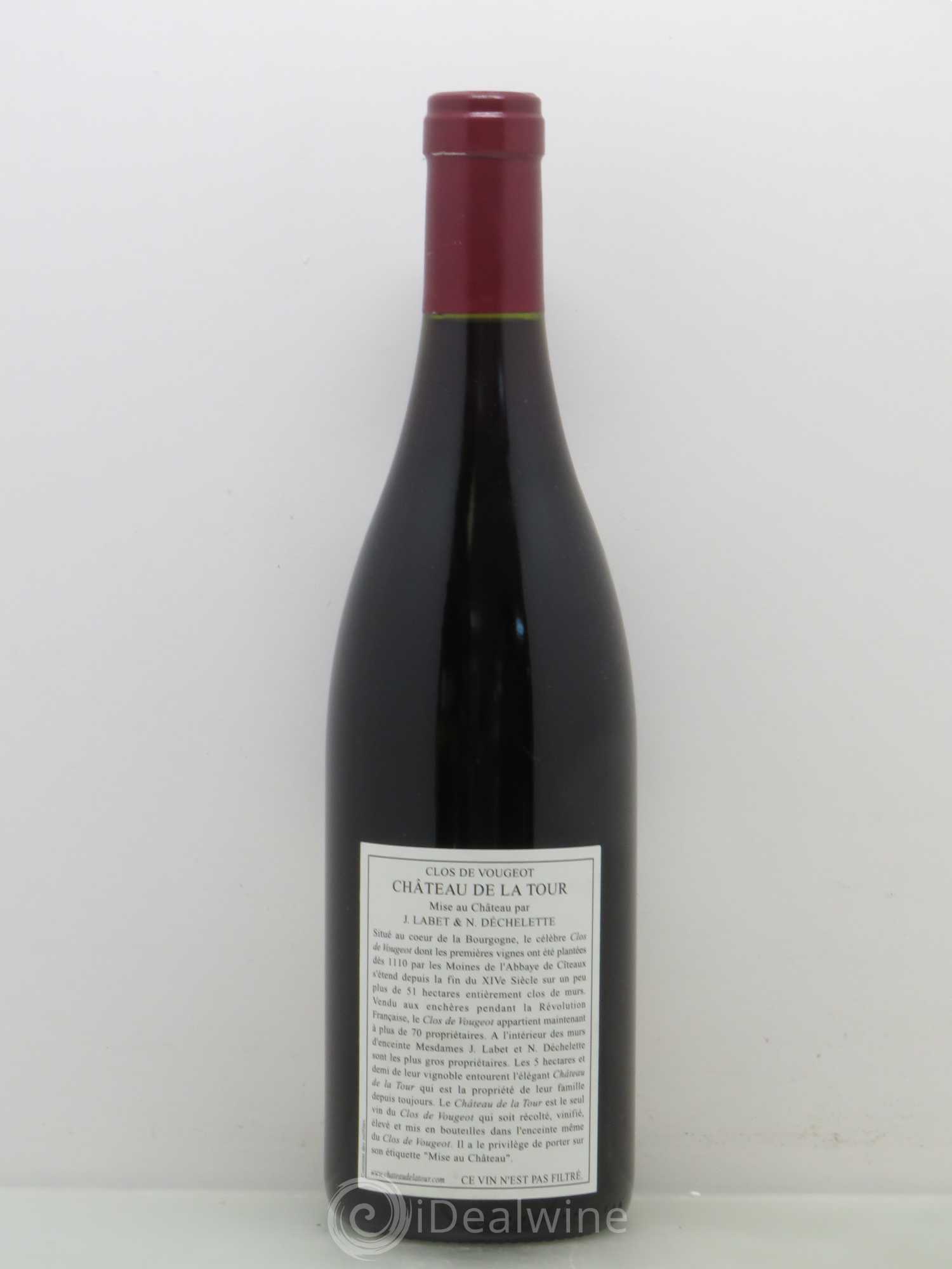 Clos de Vougeot Grand Cru Vieilles Vignes Château de La Tour 1999 - Lot de 1 bouteille - 1