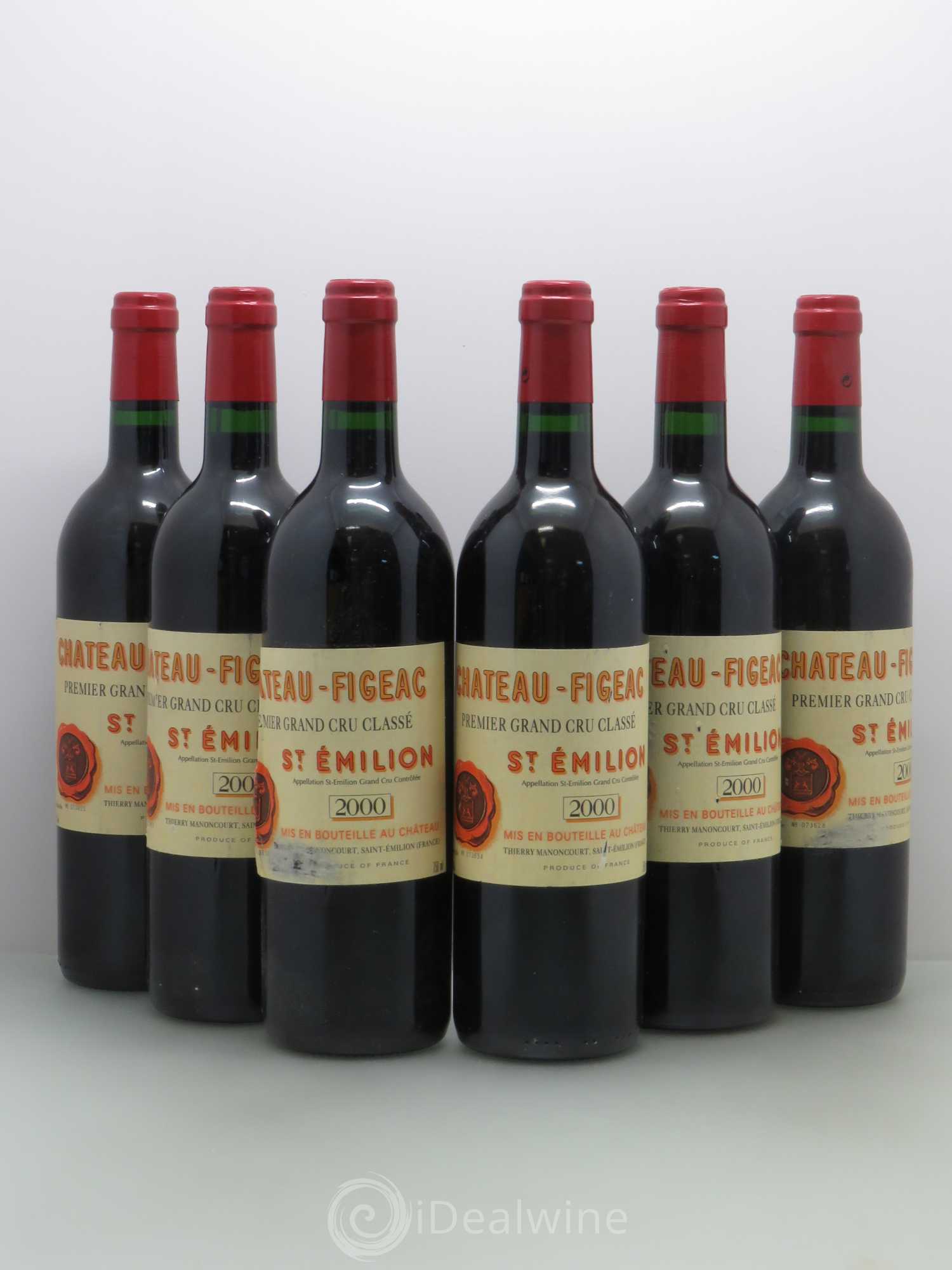 Château Figeac 1er Grand Cru Classé A 2000 - Lot de 6 bouteilles - 0