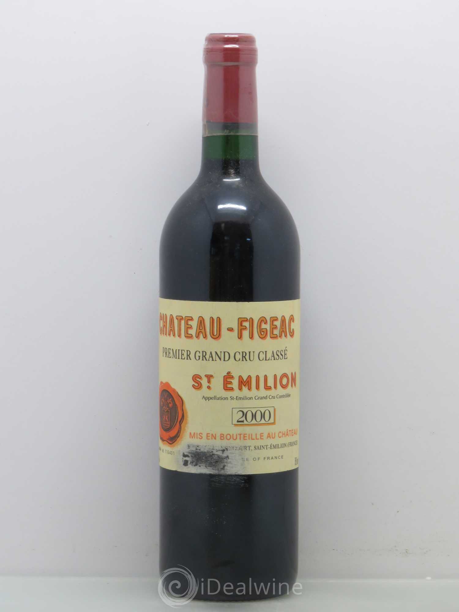 Château Figeac 1er Grand Cru Classé A 2000 - Lot de 1 bouteille - 0