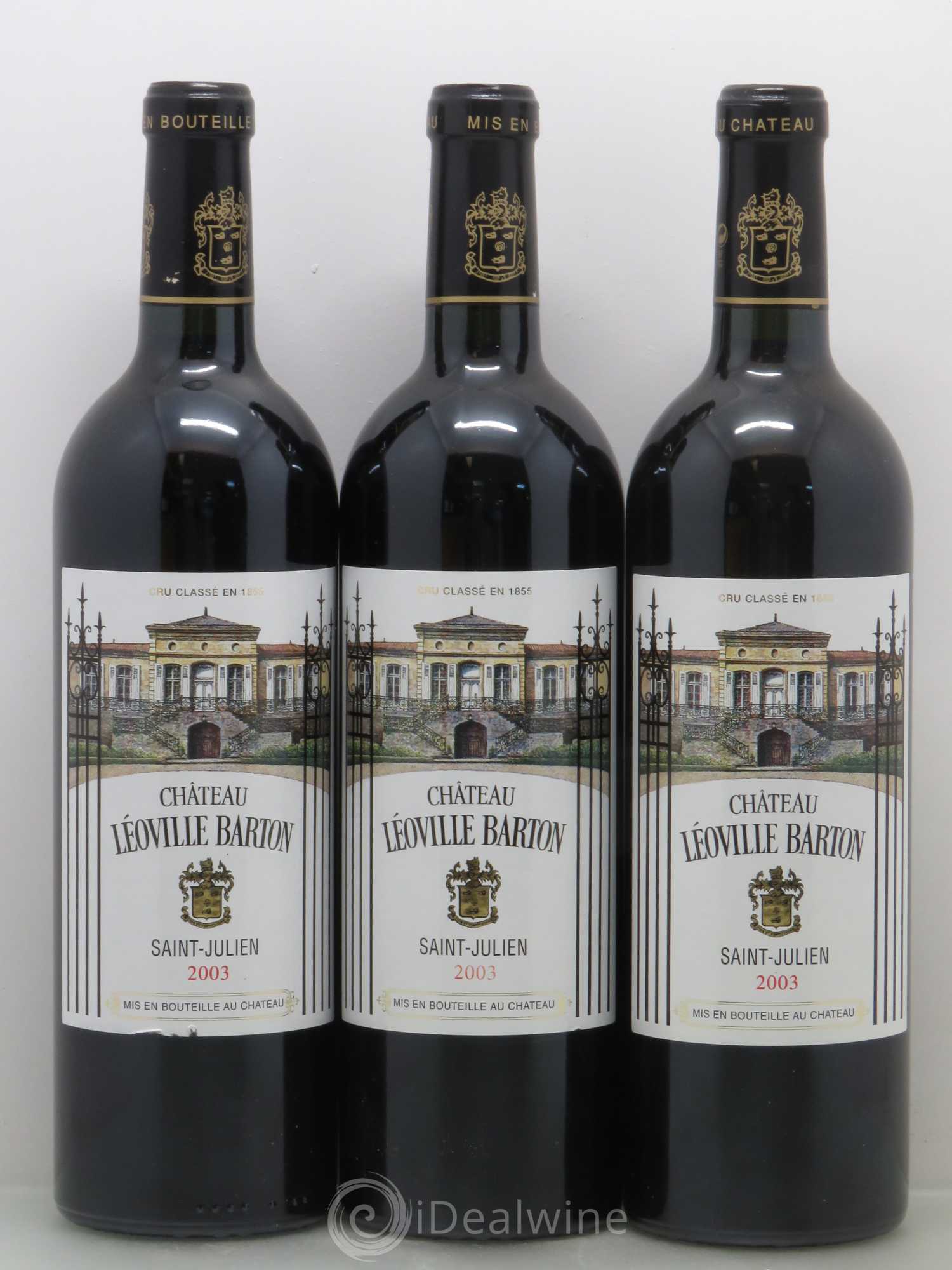 Château Léoville Barton 2ème Grand Cru Classé 2003 - Lot de 12 bouteilles - 1