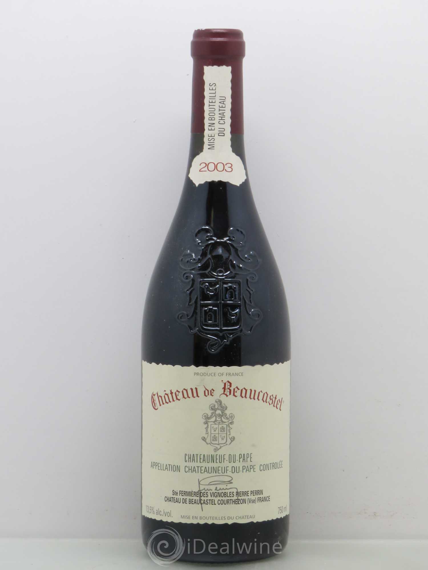 Châteauneuf-du-Pape Château de Beaucastel Famille Perrin 2003 - Lot de 1 bouteille - 0