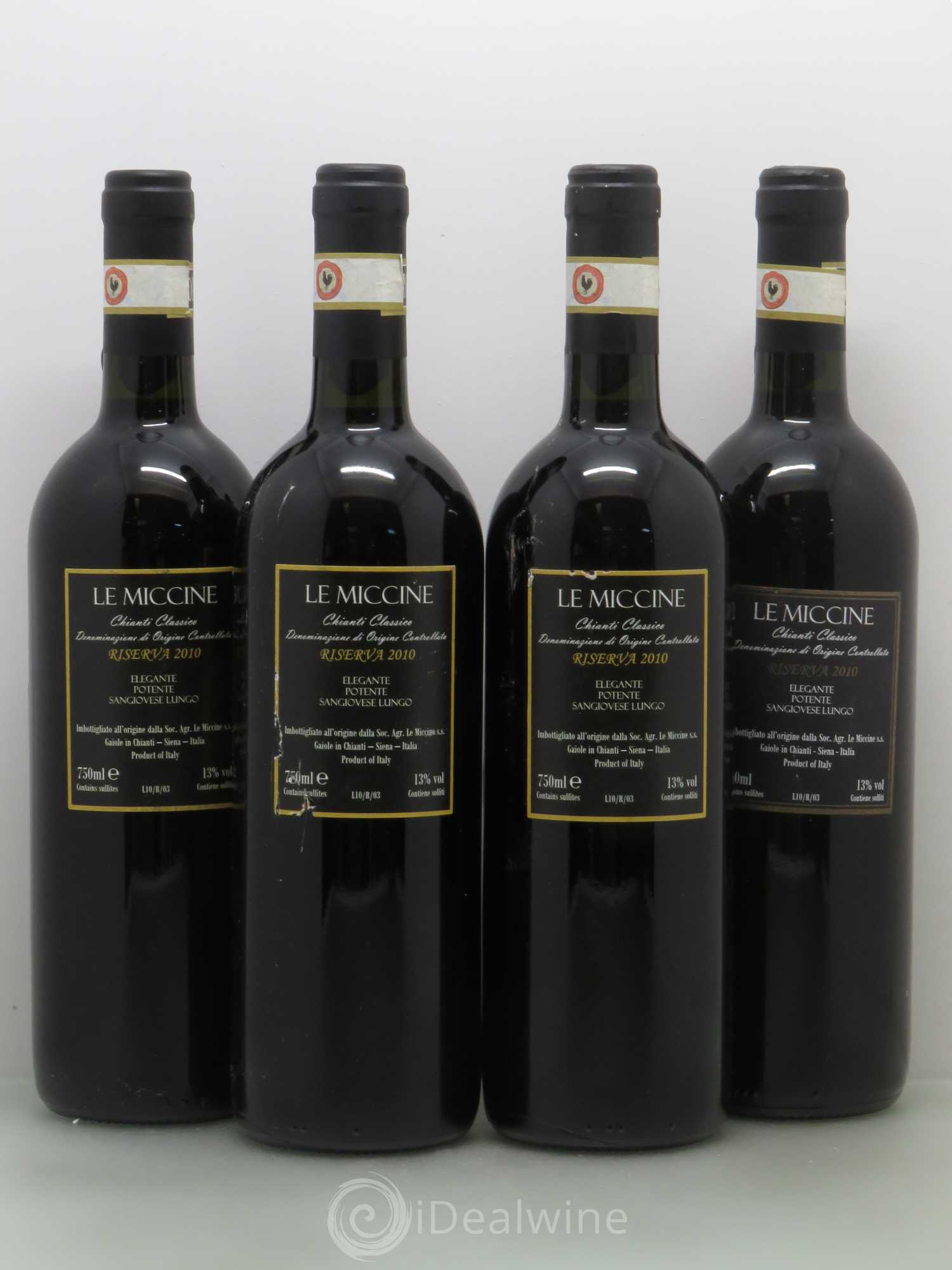 Chianti Classico DOCG Riserva Le Miccine DOCG 2010 - Lot de 4 bouteilles - 1