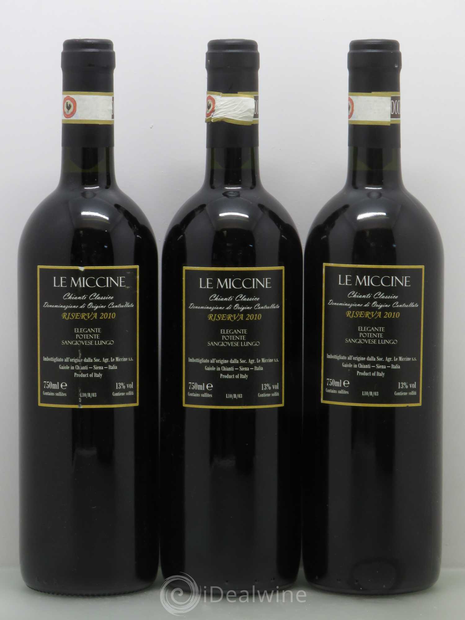 Chianti Classico DOCG Riserva Le Miccine DOCG  2010 - Lot of 3 bottles - 1