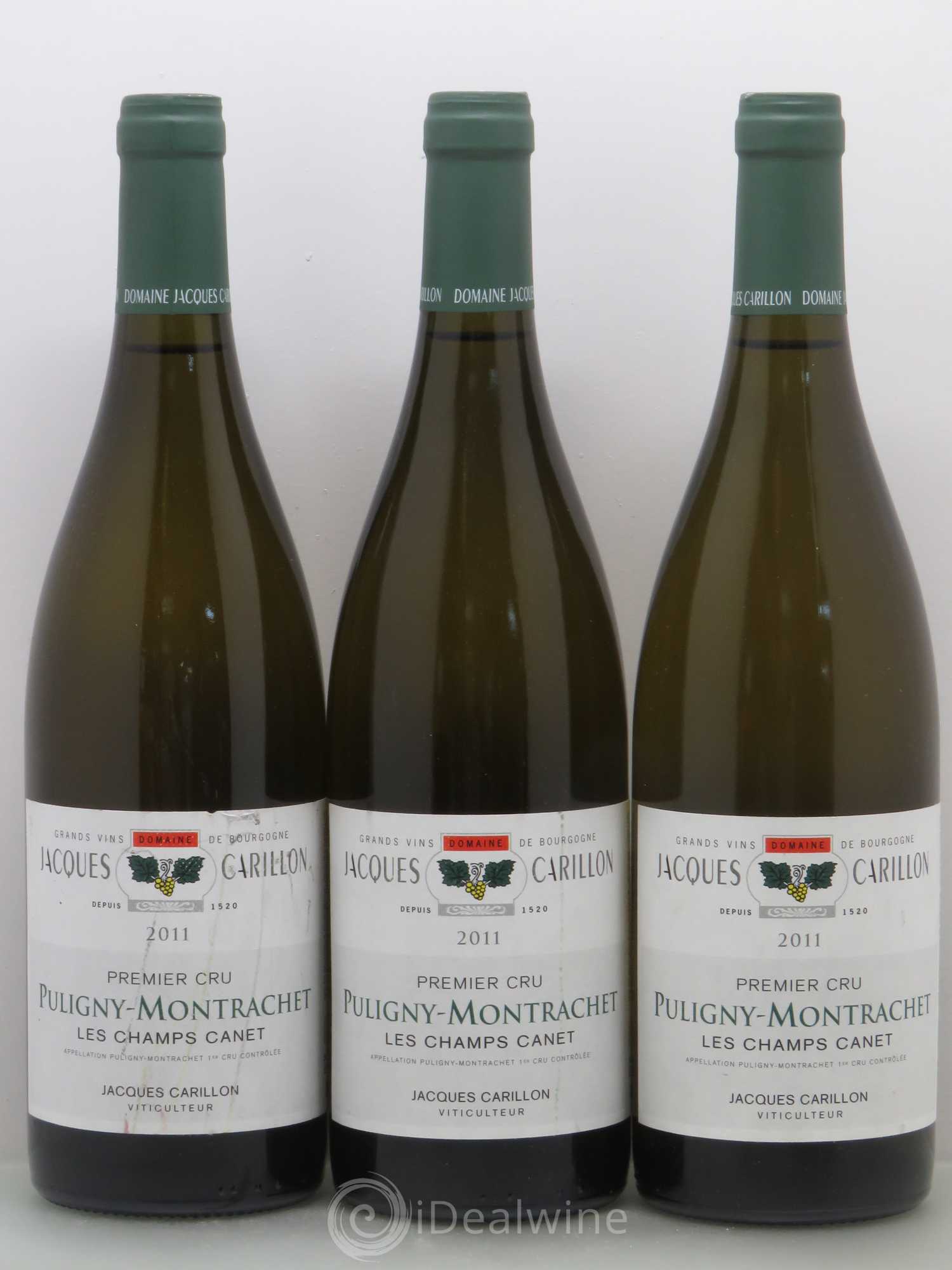 Puligny-Montrachet 1er Cru Les Champs Canet Jacques Carrillon 2011 - Lotto di 3 bottiglie - 0