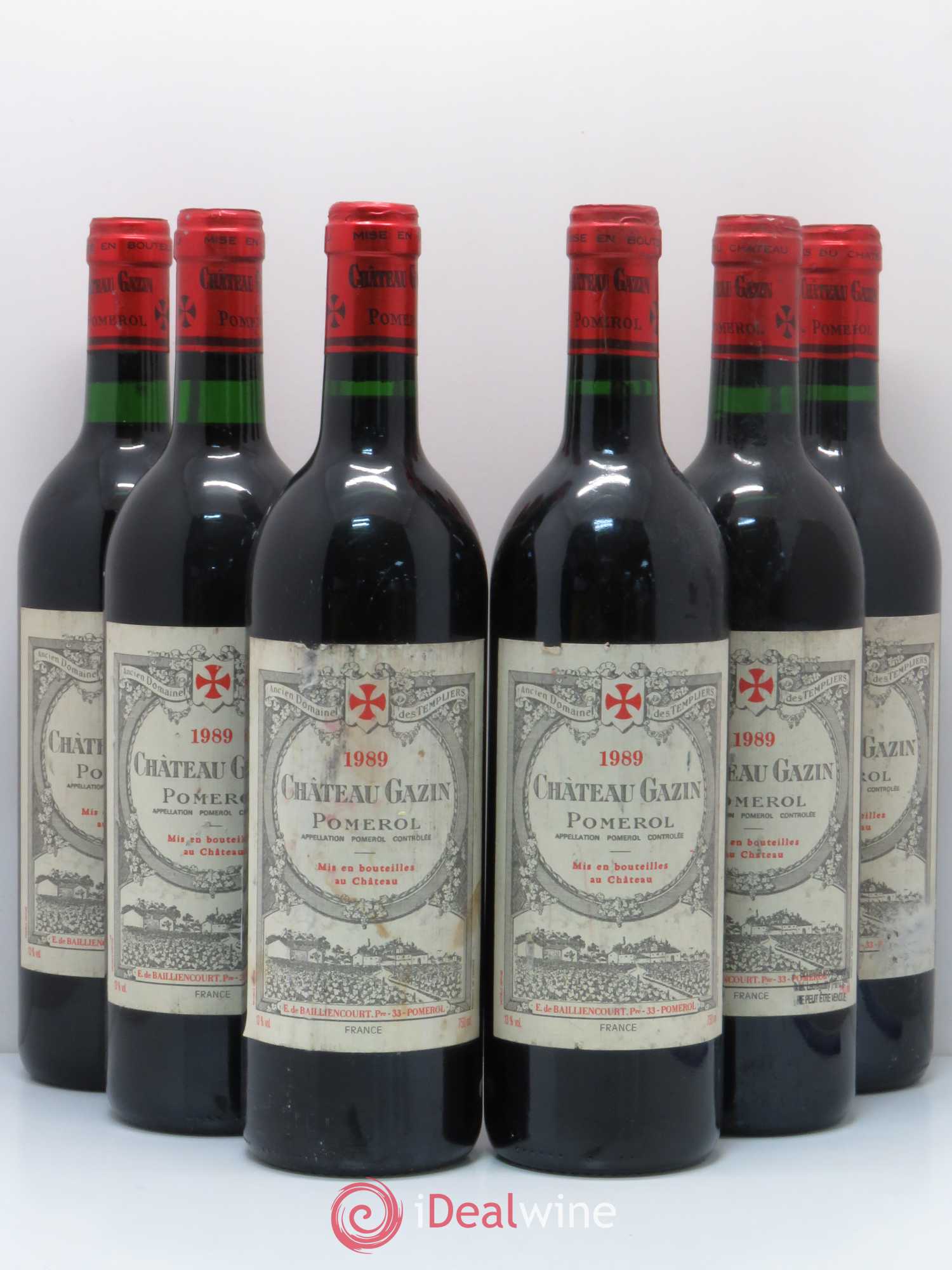 Château Gazin 1989 - Lot de 6 bouteilles - 0