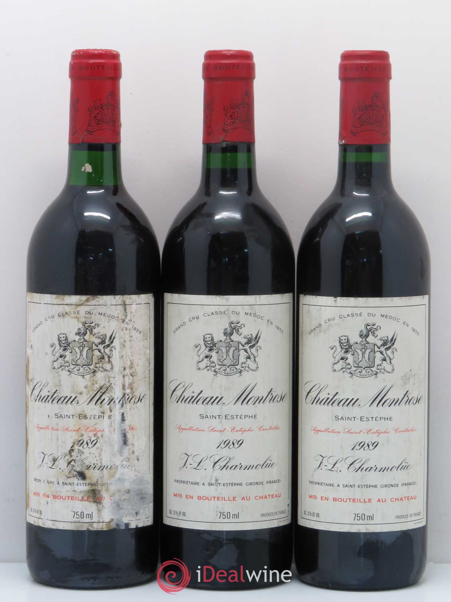 Château Montrose 2ème Grand Cru Classé 1989 - Lot de 3 bouteilles - 0