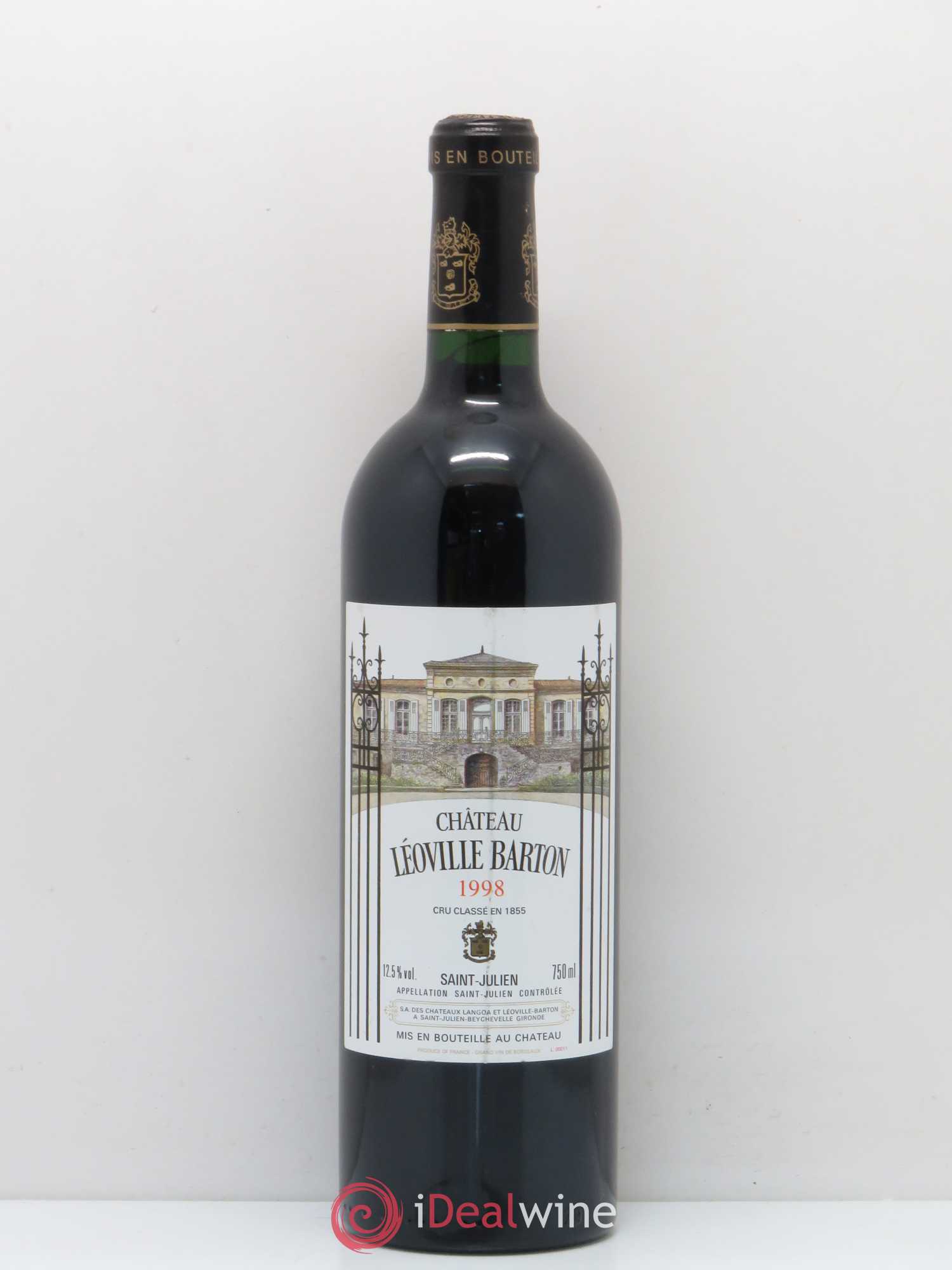 Château Léoville Barton 2ème Grand Cru Classé 1998 - Lot de 1 bouteille - 0