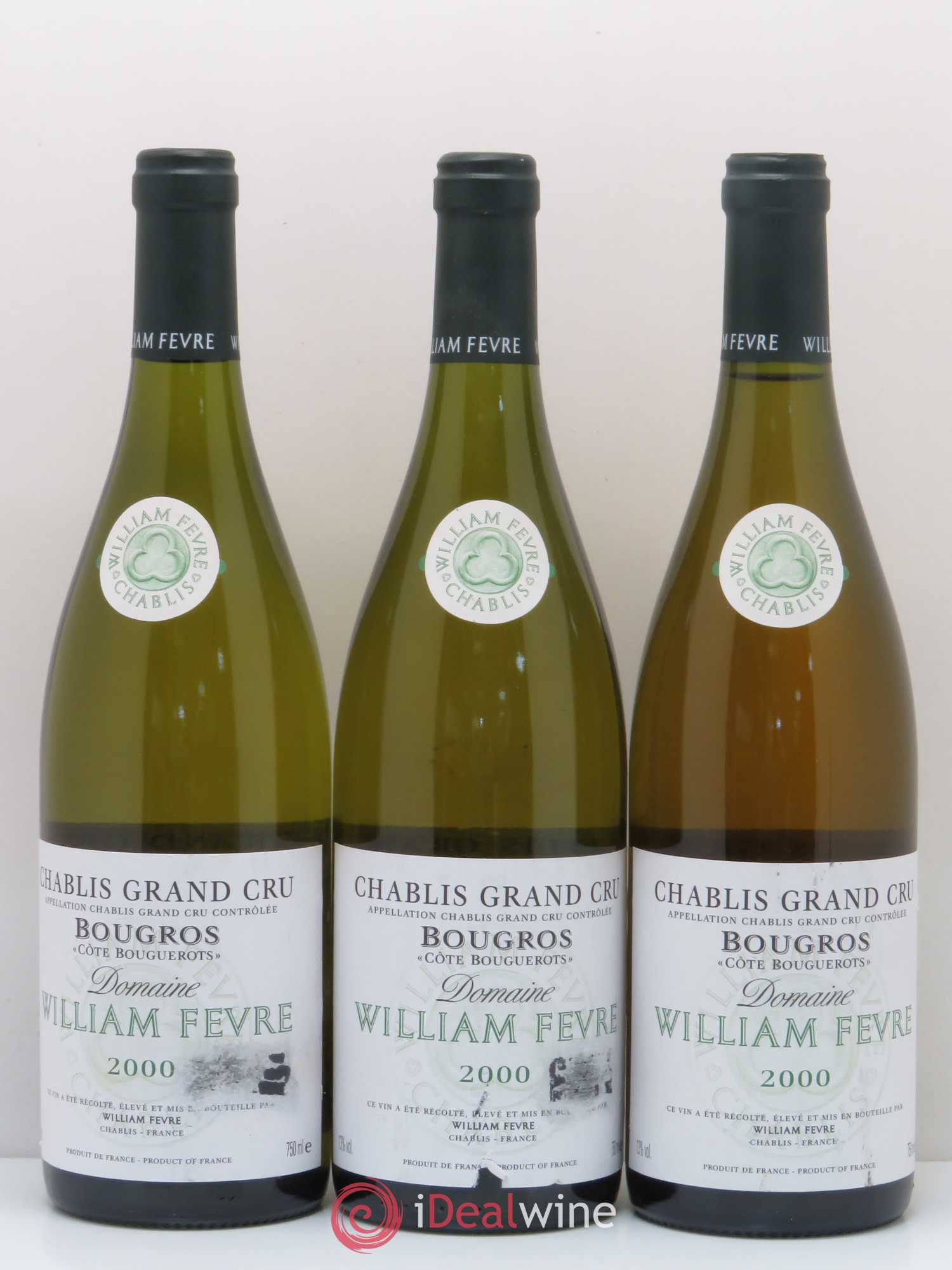 Chablis Grand Cru Bougros William Fèvre (sans prix de réserve) 2000 - Lot de 3 bouteilles - 0