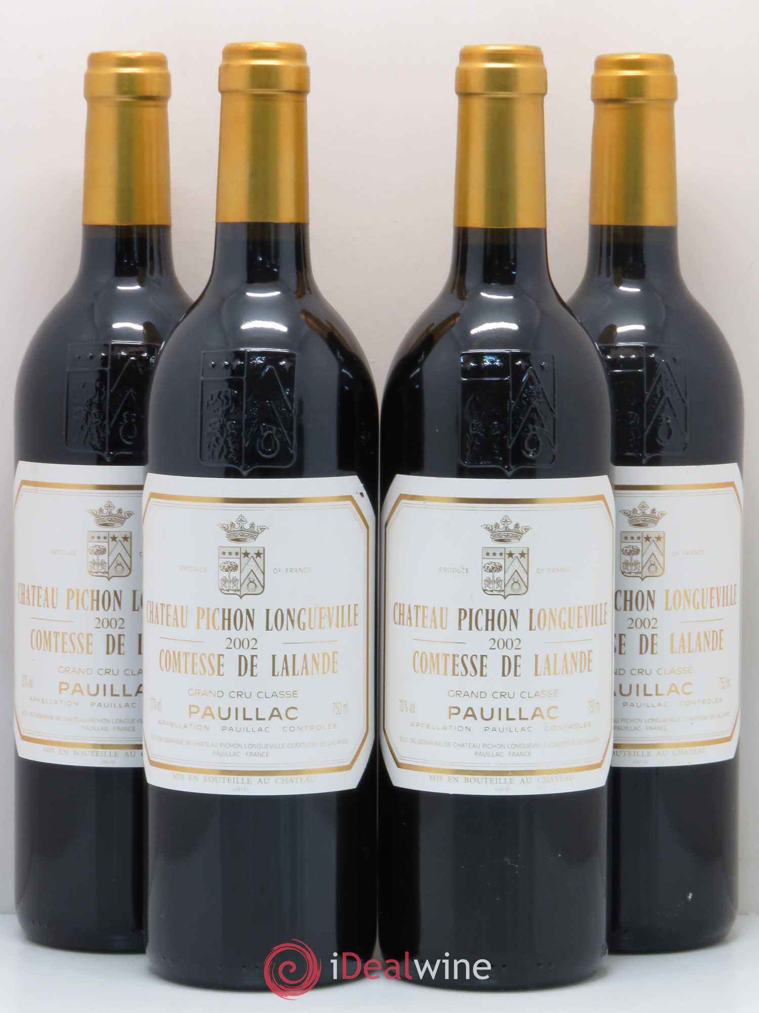 Château Pichon Longueville Comtesse de Lalande 2ème Grand Cru Classé 2002 - Lot de 4 bouteilles - 0