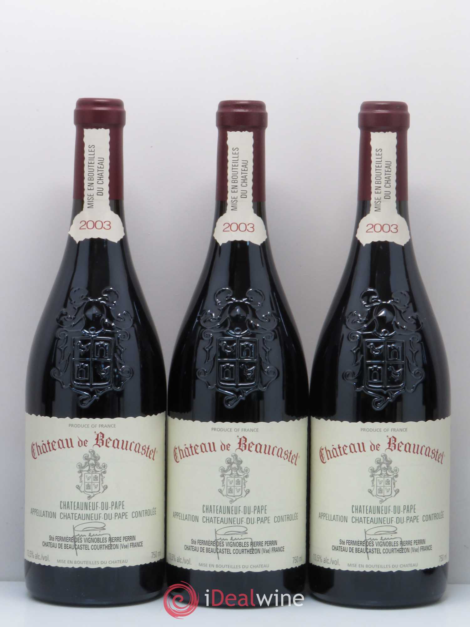 Châteauneuf-du-Pape Château de Beaucastel Famille Perrin 2003 - Lot de 6 bouteilles - 2