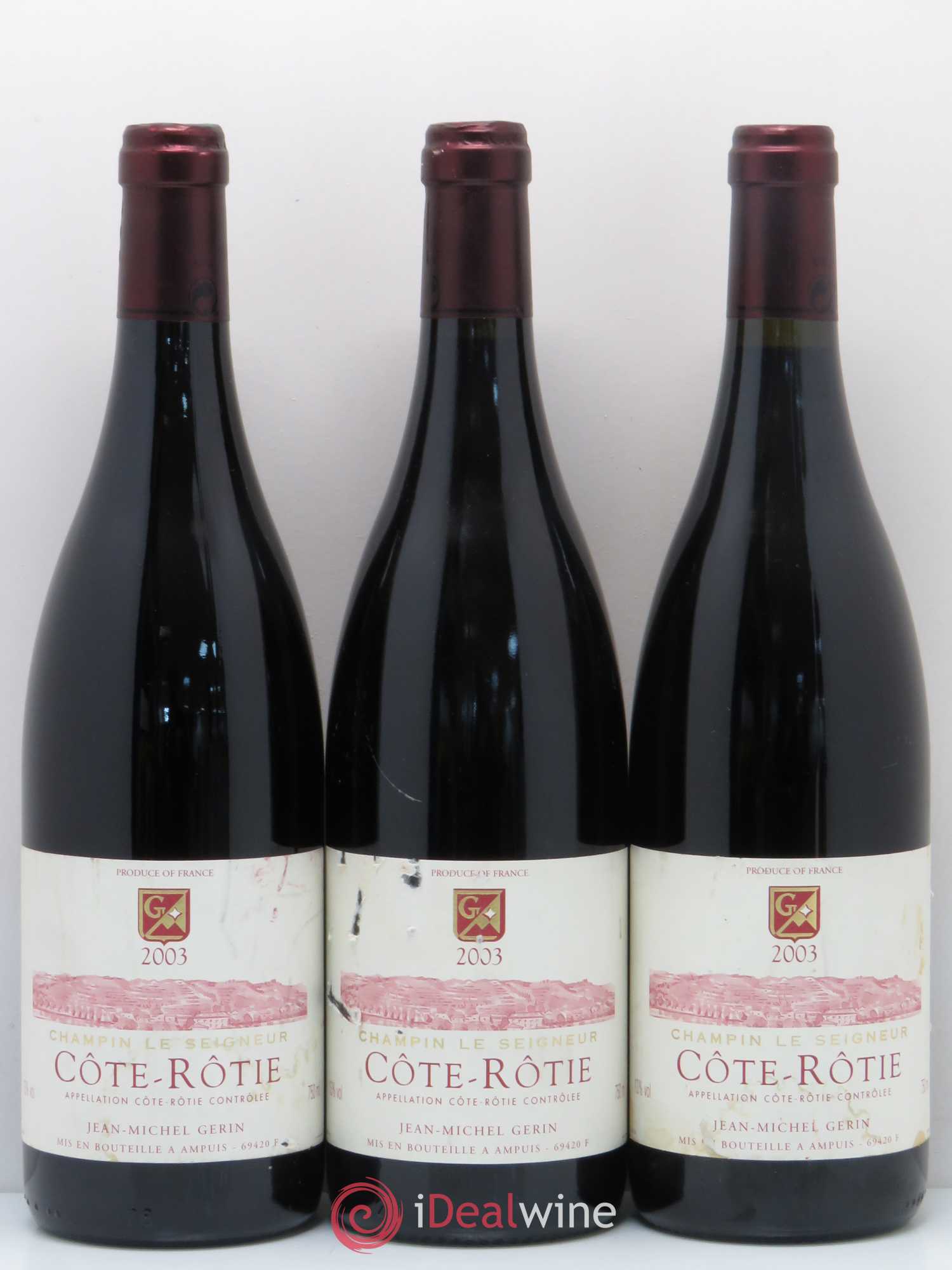Côte-Rôtie Champin Le Seigneur Jean-Michel Gerin 2003 - Lot de 3 bouteilles - 0