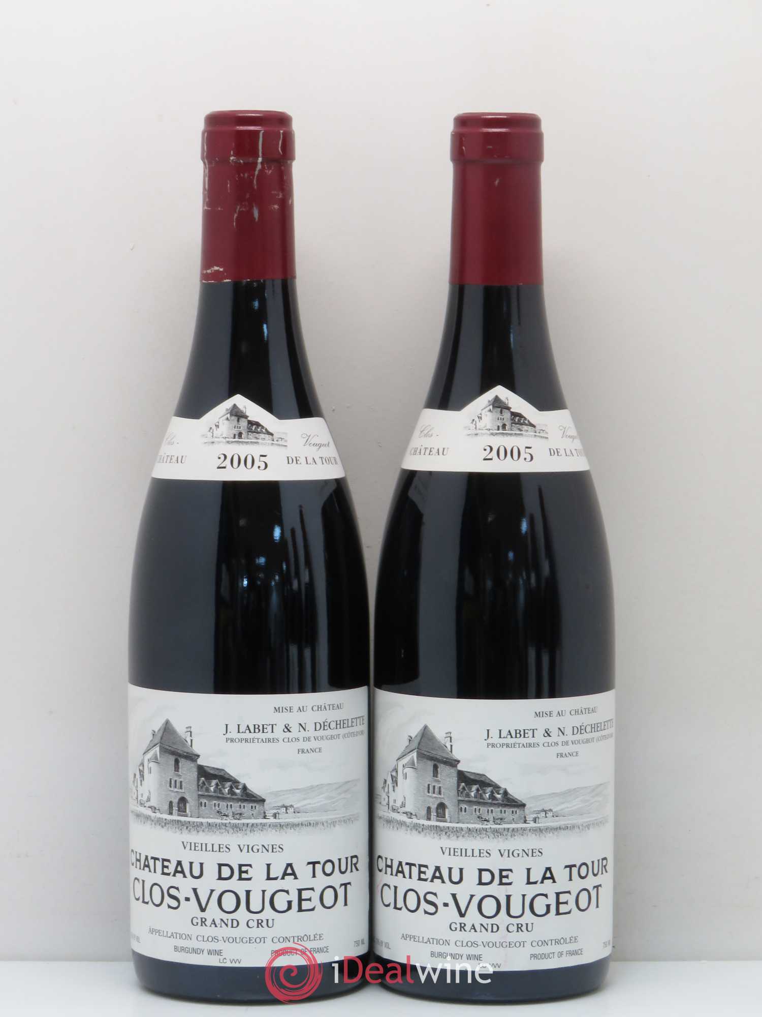 Clos de Vougeot Grand Cru Vieilles Vignes Château de La Tour 2005 - Lot de 2 bouteilles - 0