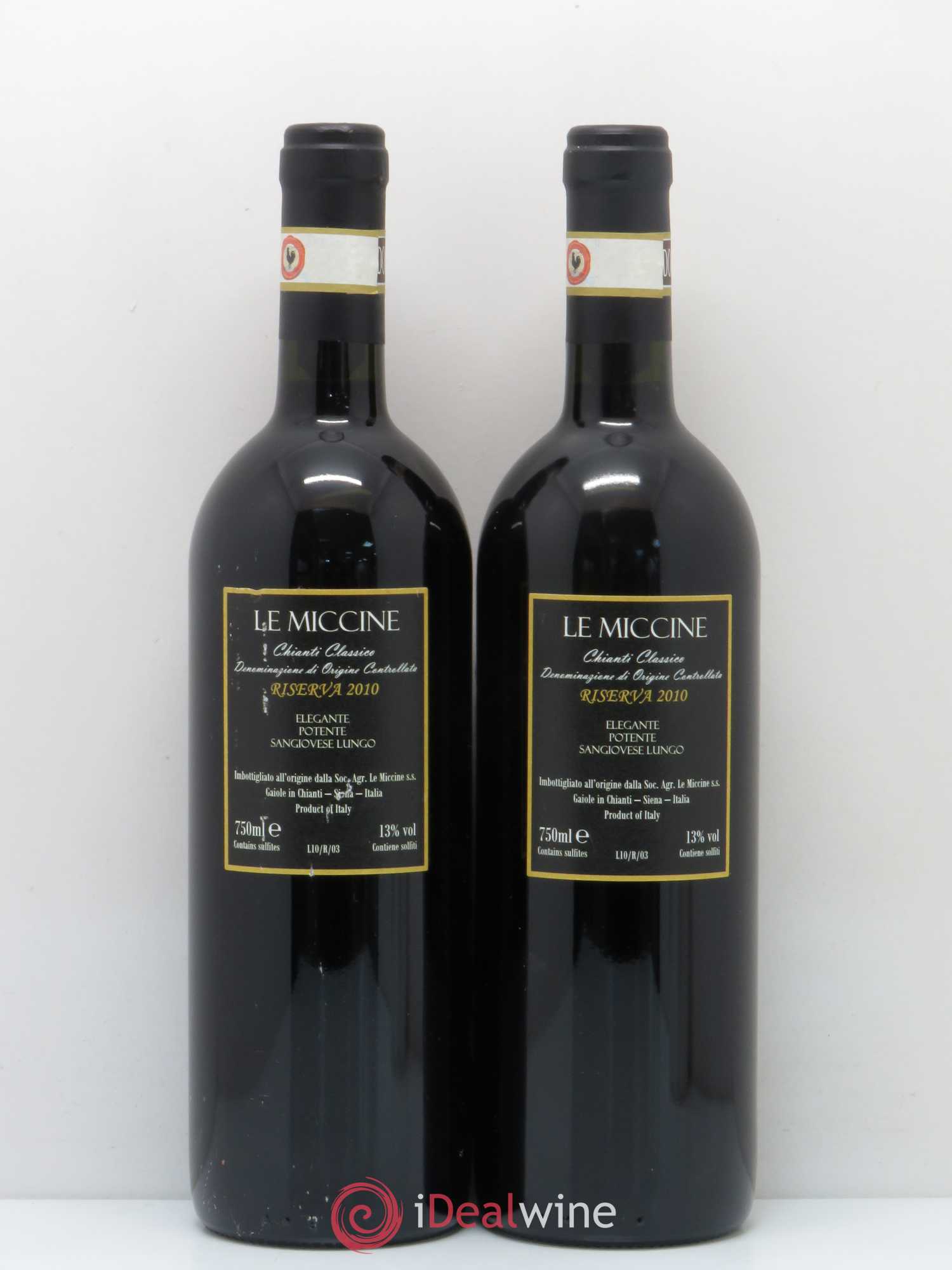 Chianti Classico DOCG Riserva Le Miccine 2010 - Lot de 2 bouteilles - 1