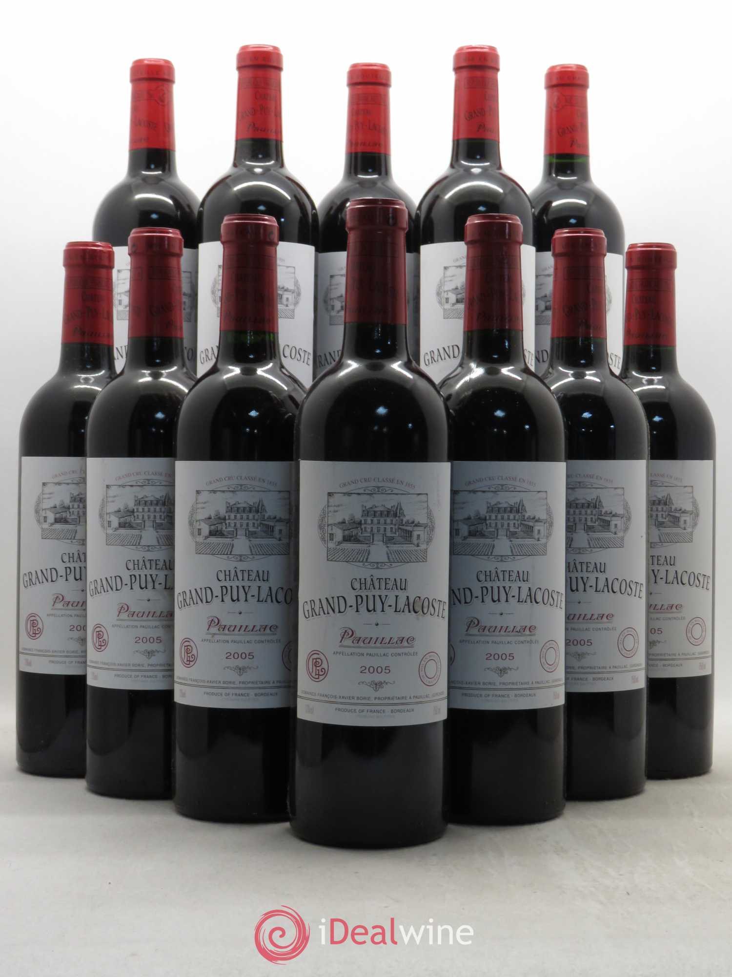 Château Grand Puy Lacoste 5ème Grand Cru Classé 2005 - Lot de 12 bouteilles - 0