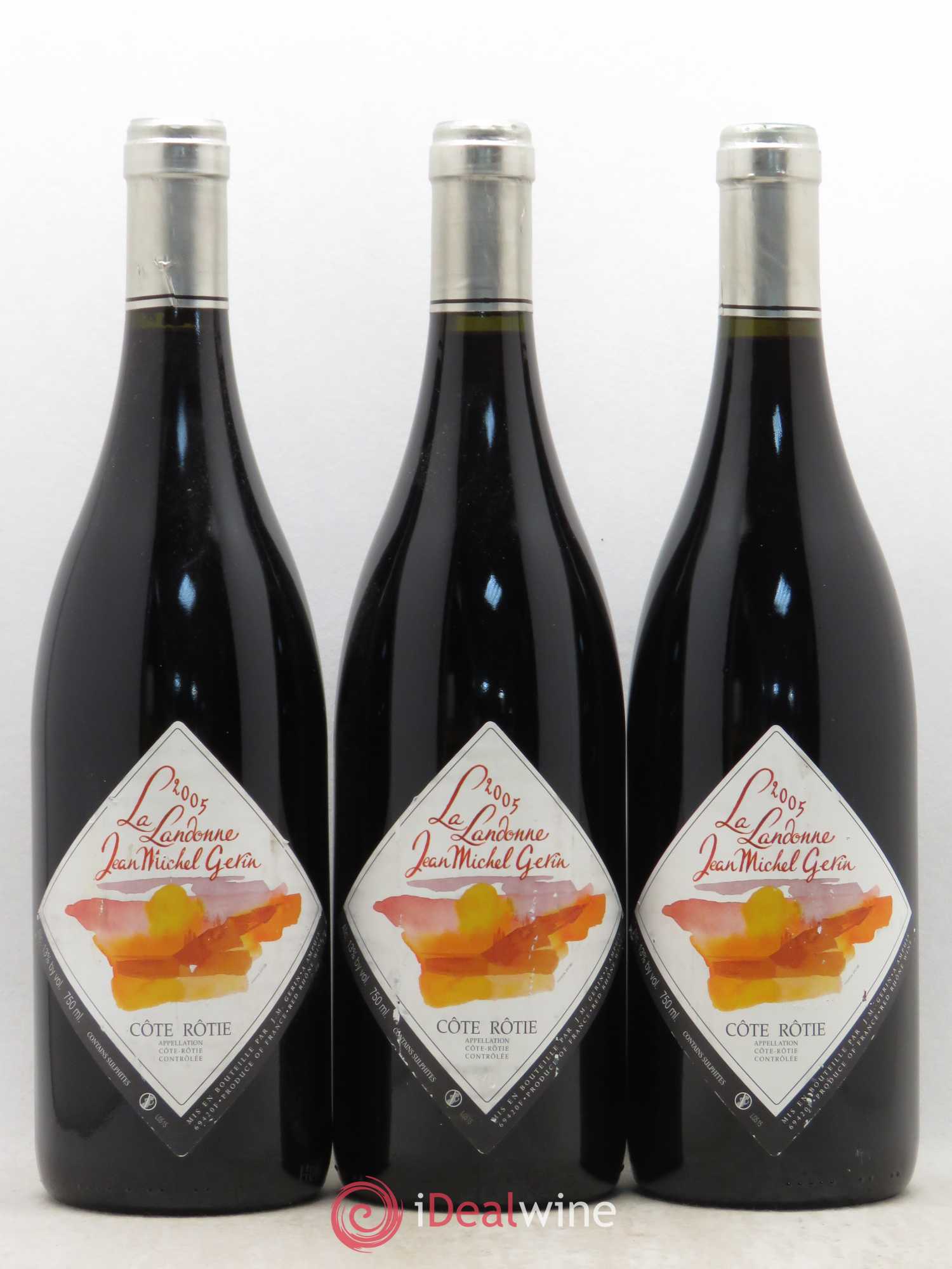 Côte-Rôtie La Landonne Jean-Michel Gerin 2005 - Lot de 3 bouteilles - 0