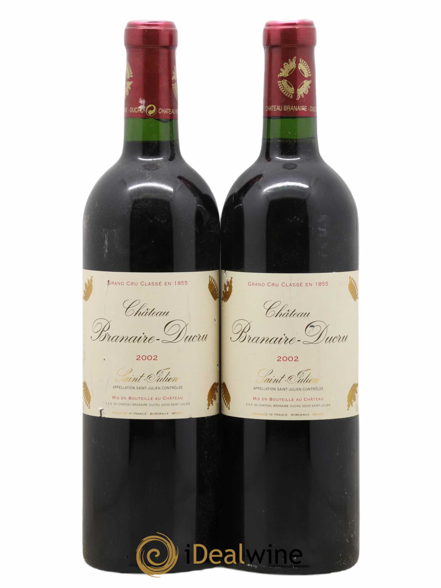 Château Branaire Ducru 4ème Grand Cru Classé 2002 - Lot de 2 bouteilles - 0