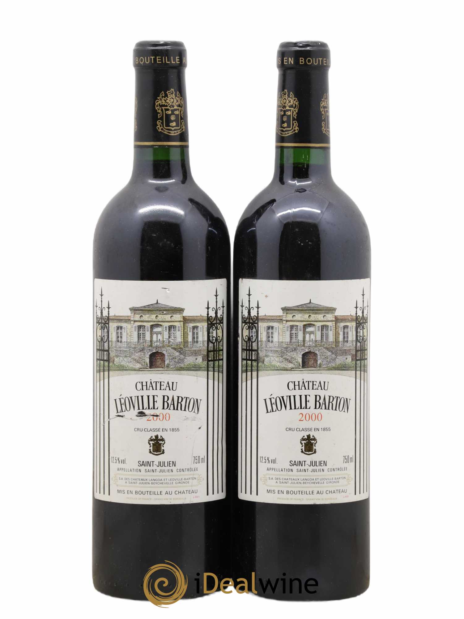 Château Léoville Barton 2ème Grand Cru Classé 2000 - Lot de 2 bouteilles - 0
