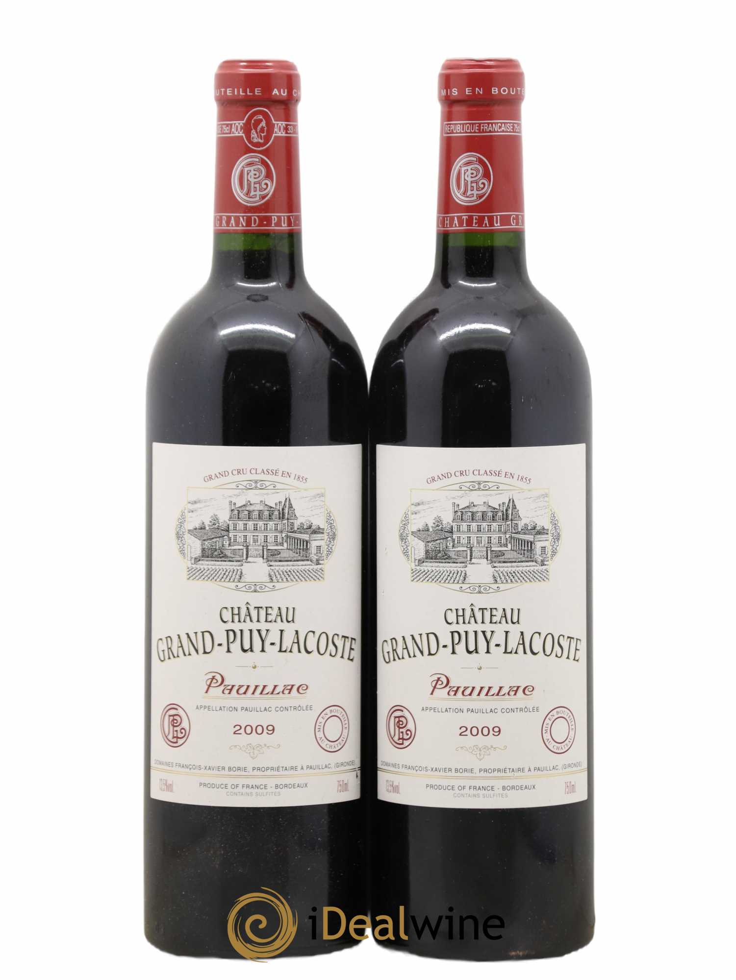 Château Grand Puy Lacoste 5ème Grand Cru Classé 2009 - Lot de 2 bouteilles - 0
