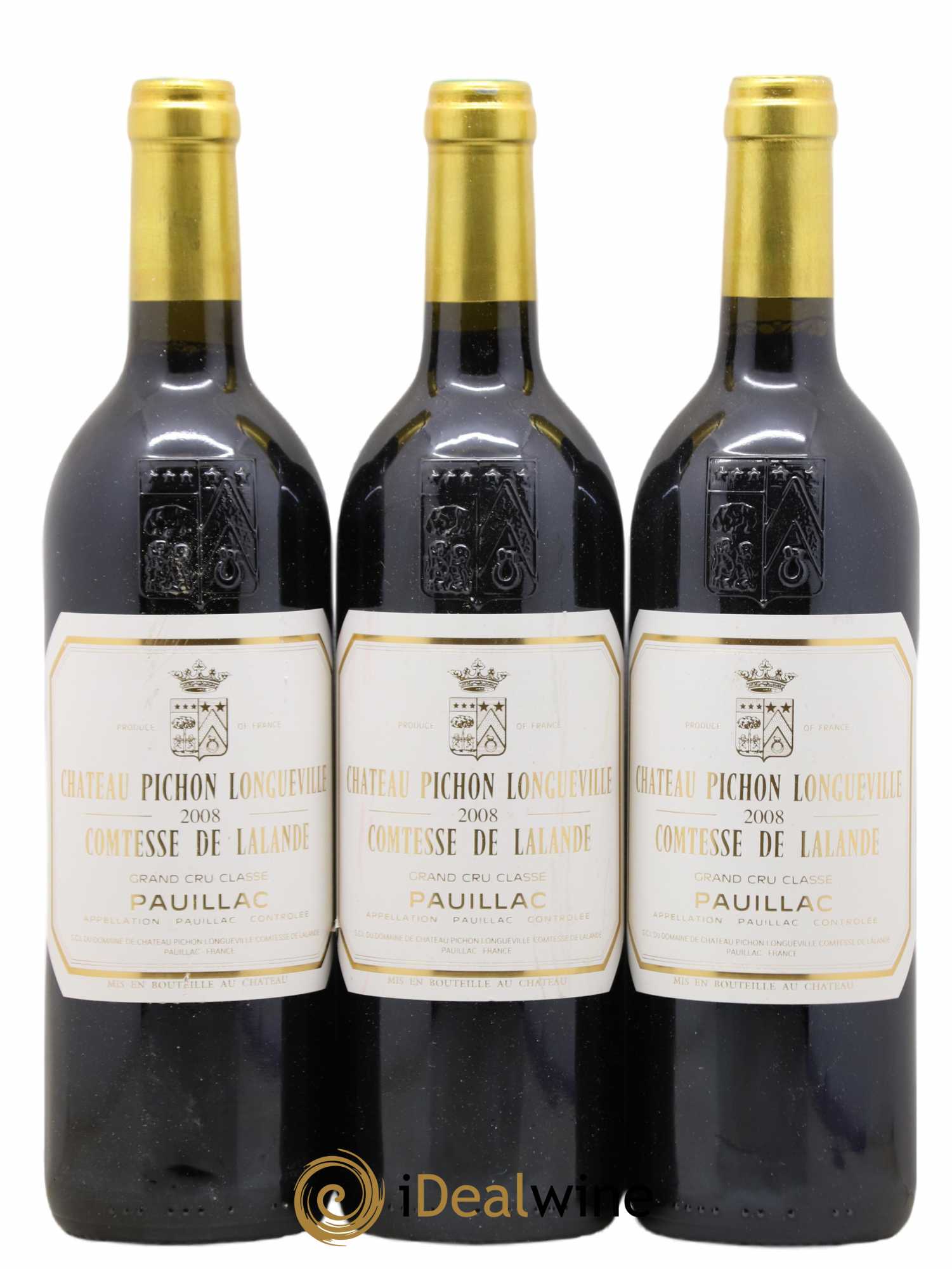 Château Pichon Longueville Comtesse de Lalande 2ème Grand Cru Classé 2008 - Lot de 3 bouteilles - 0