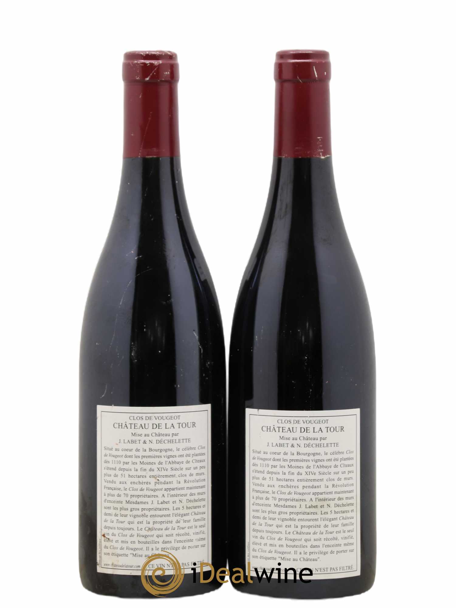 Clos de Vougeot Grand Cru Vieilles Vignes Château de La Tour 2005 - Lot de 2 bouteilles - 1
