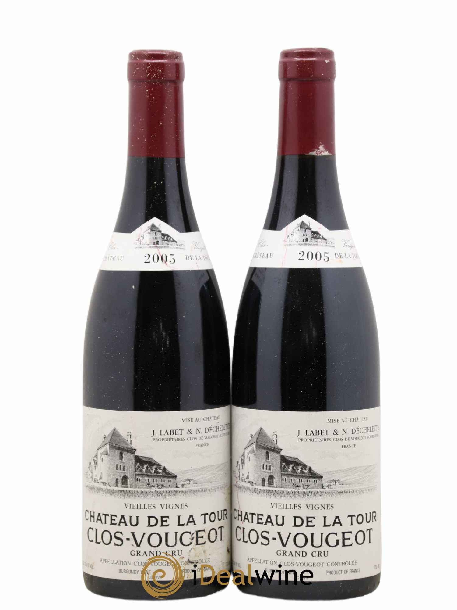Clos de Vougeot Grand Cru Vieilles Vignes Château de La Tour 2005 - Lot de 2 bouteilles - 0