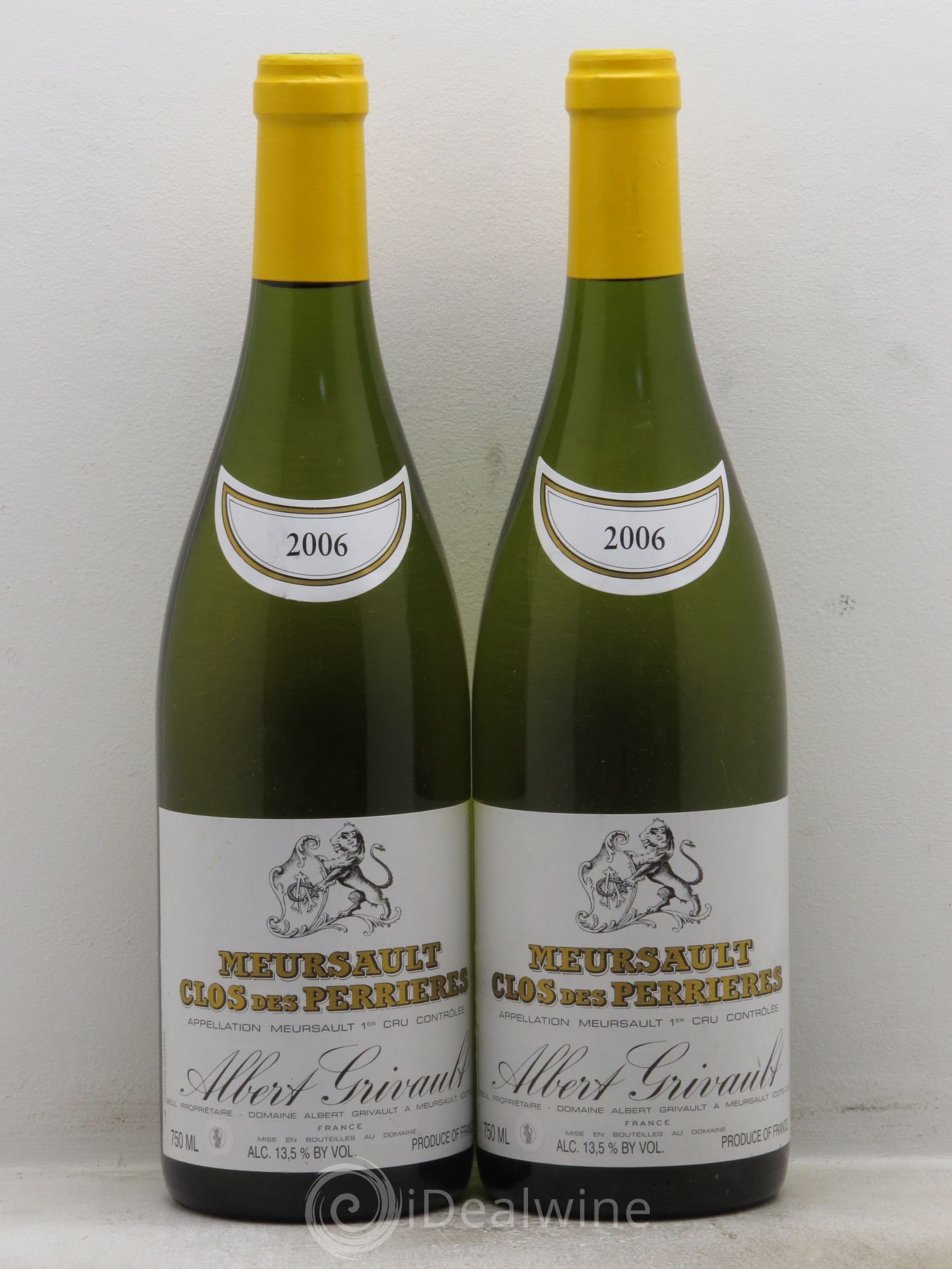 Meursault 1er Cru Clos des Perrières Monopole Albert Grivault 2006 - Lot de 2 bouteilles - 0