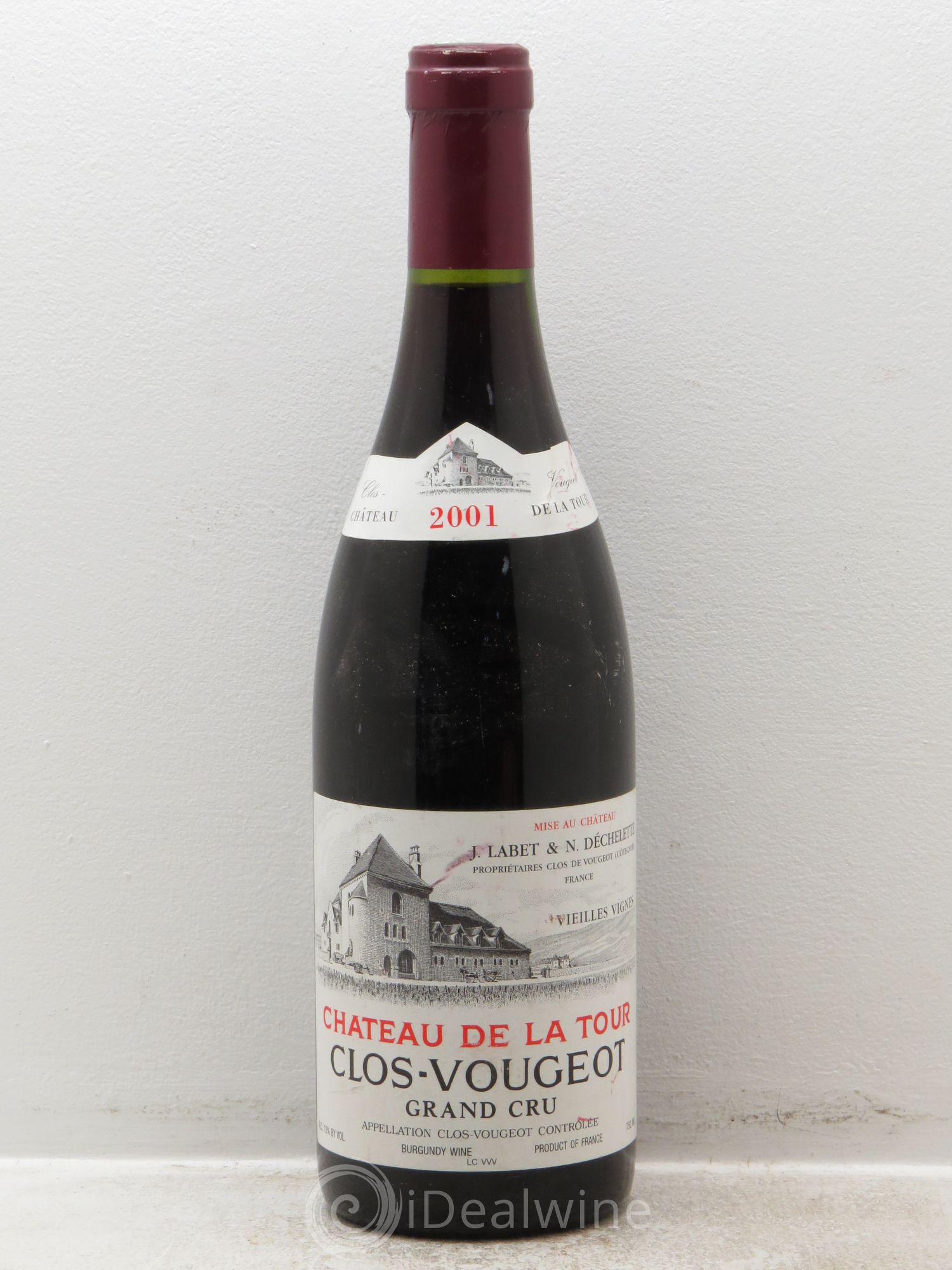 Clos de Vougeot Grand Cru Vieilles Vignes Château de La Tour 2001 - Lot de 1 bouteille - 0