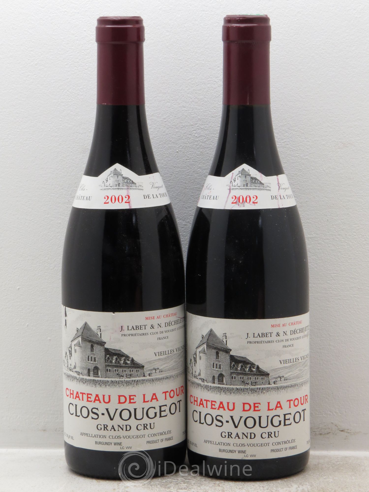 Clos de Vougeot Grand Cru Vieilles Vignes Château de La Tour 2002 - Lot de 2 bouteilles - 0