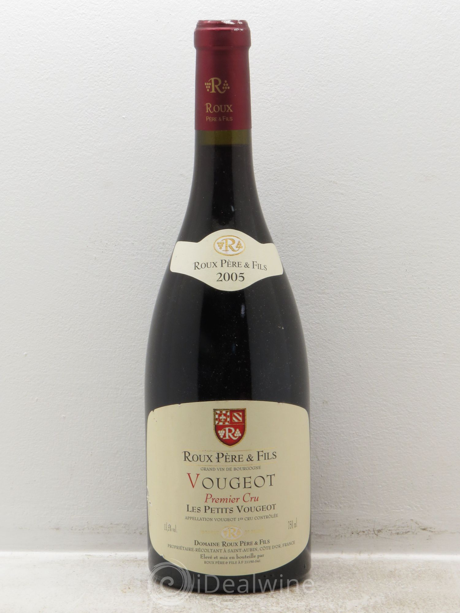 Vougeot 1er Cru Les petits Vougeots Domaine Roux 2005 - Lot de 1 bouteille - 0