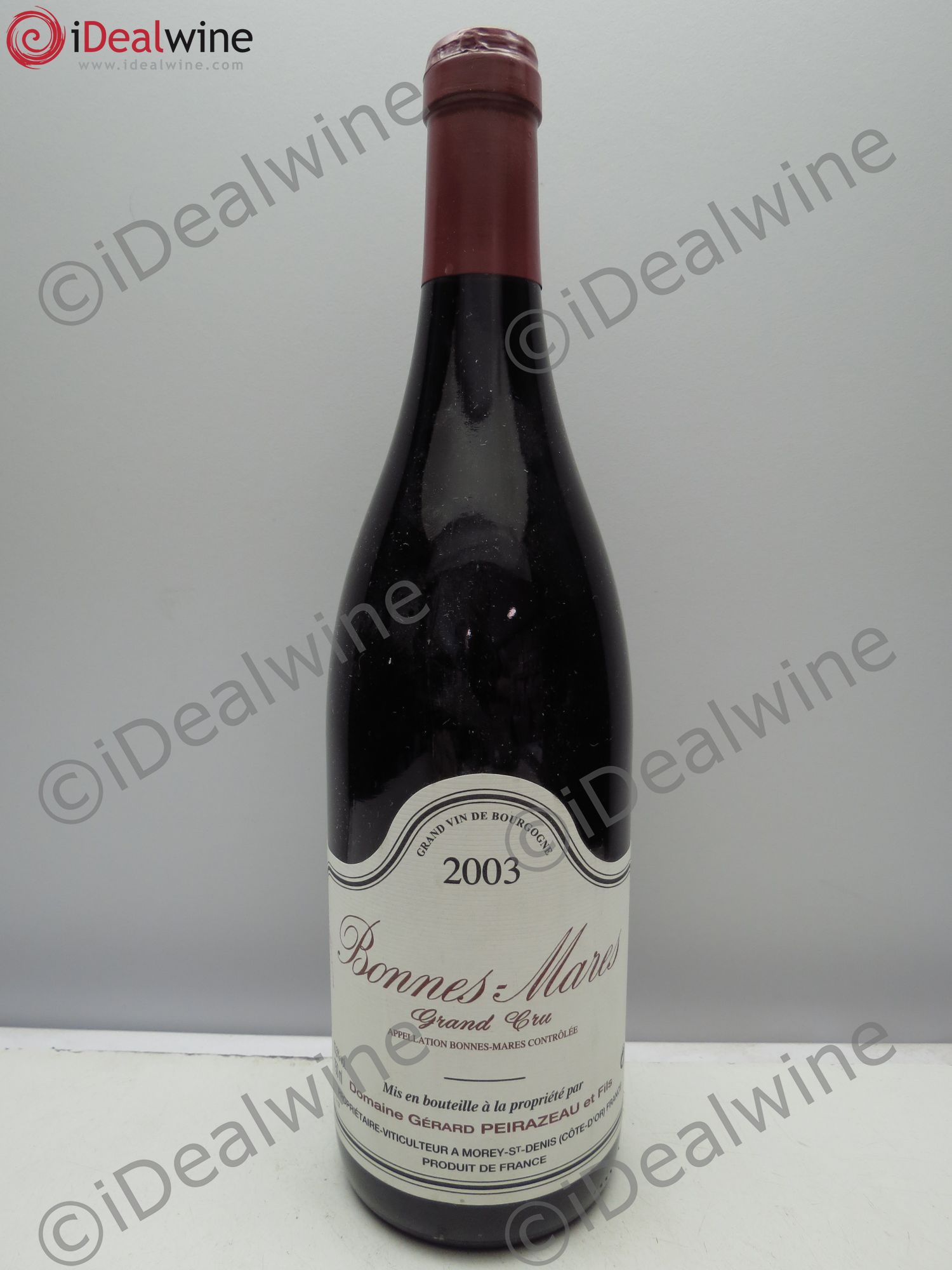 Bonnes-Mares Grand Cru G.Peirazeau (sans prix de réserve / no reserve) 2003 - Posten von 1 Flasche - 0