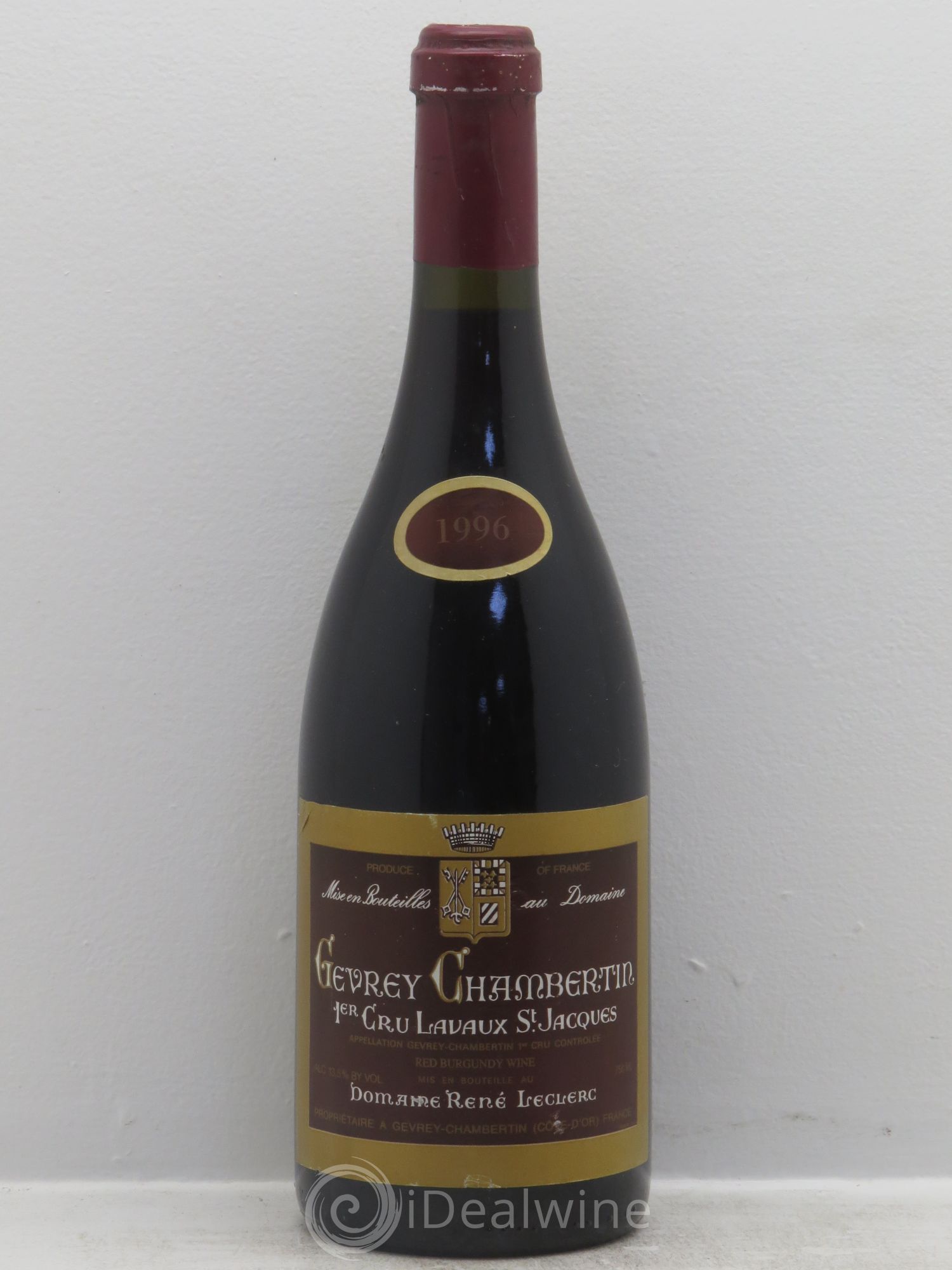 Gevrey-Chambertin 1er Cru Domaine René Leclerc (sans prix de réserve) 1996 - Posten von 1 Flasche - 0