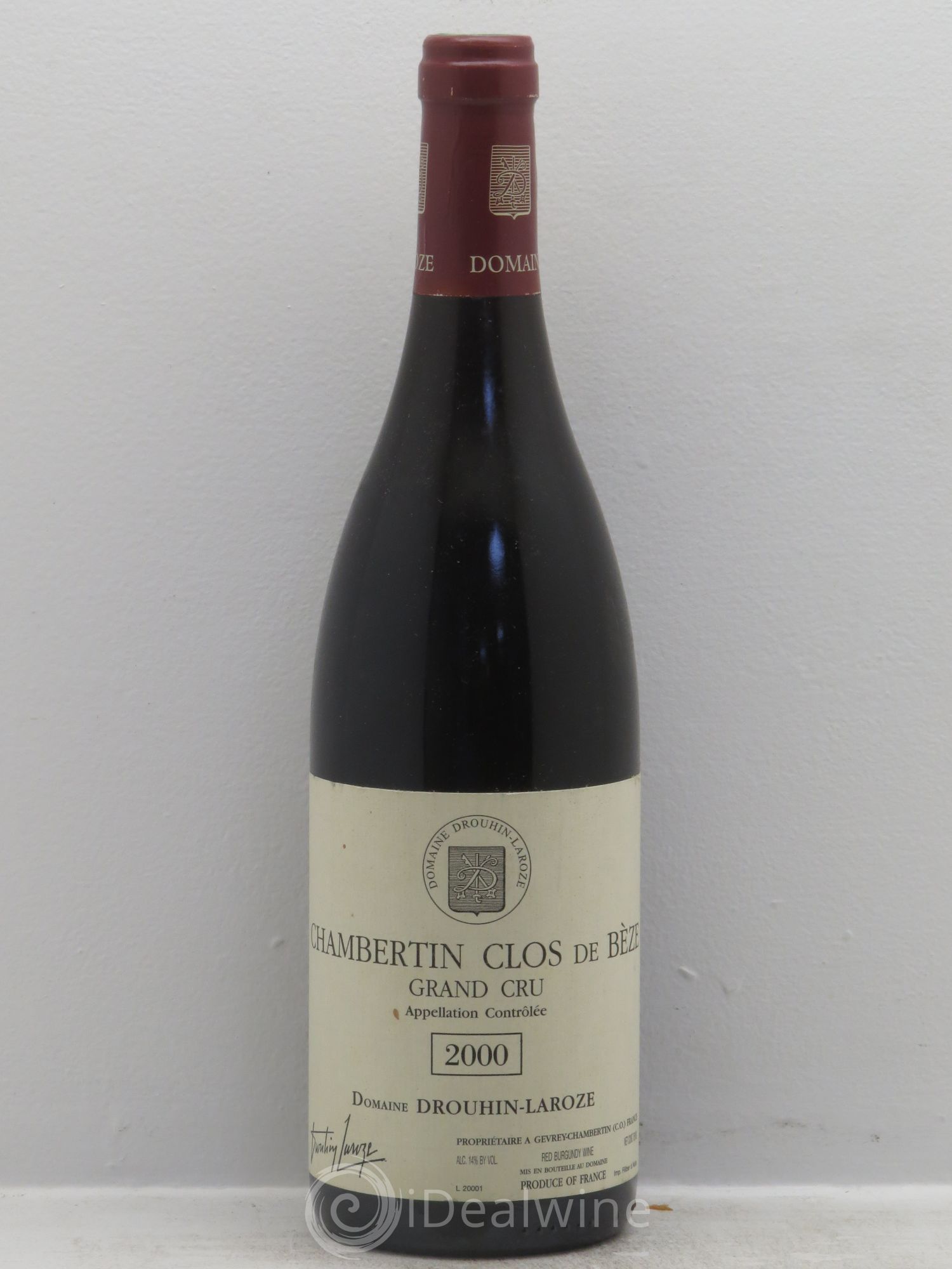 Chambertin Clos de Bèze Grand Cru Domaine Drouhin-Laroze 2000 - Lot de 1 bouteille - 0