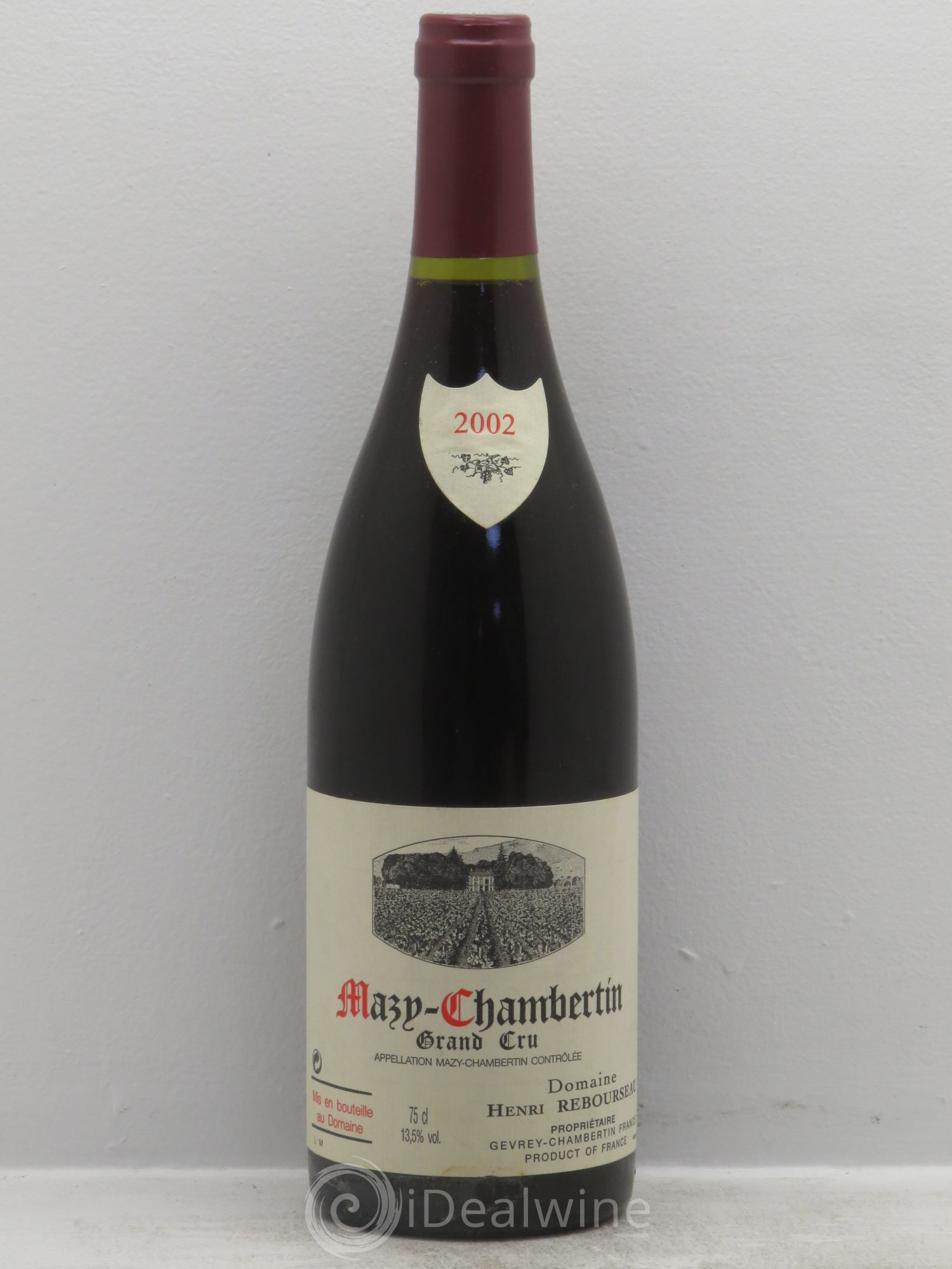 Mazis-Chambertin Grand Cru Henri Rebourseau 2002 - Lot de 1 bouteille - 0