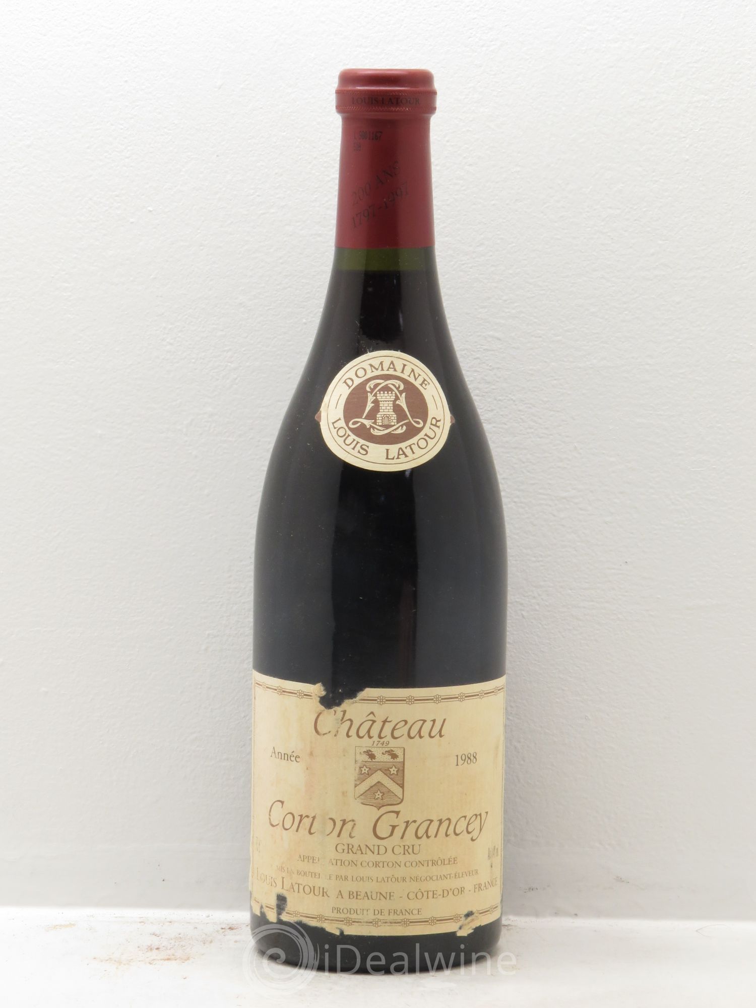 Corton Grand Cru Château Corton Grancey Louis Latour (sans prix de réserve) 1988 - Lot de 1 bouteille - 0