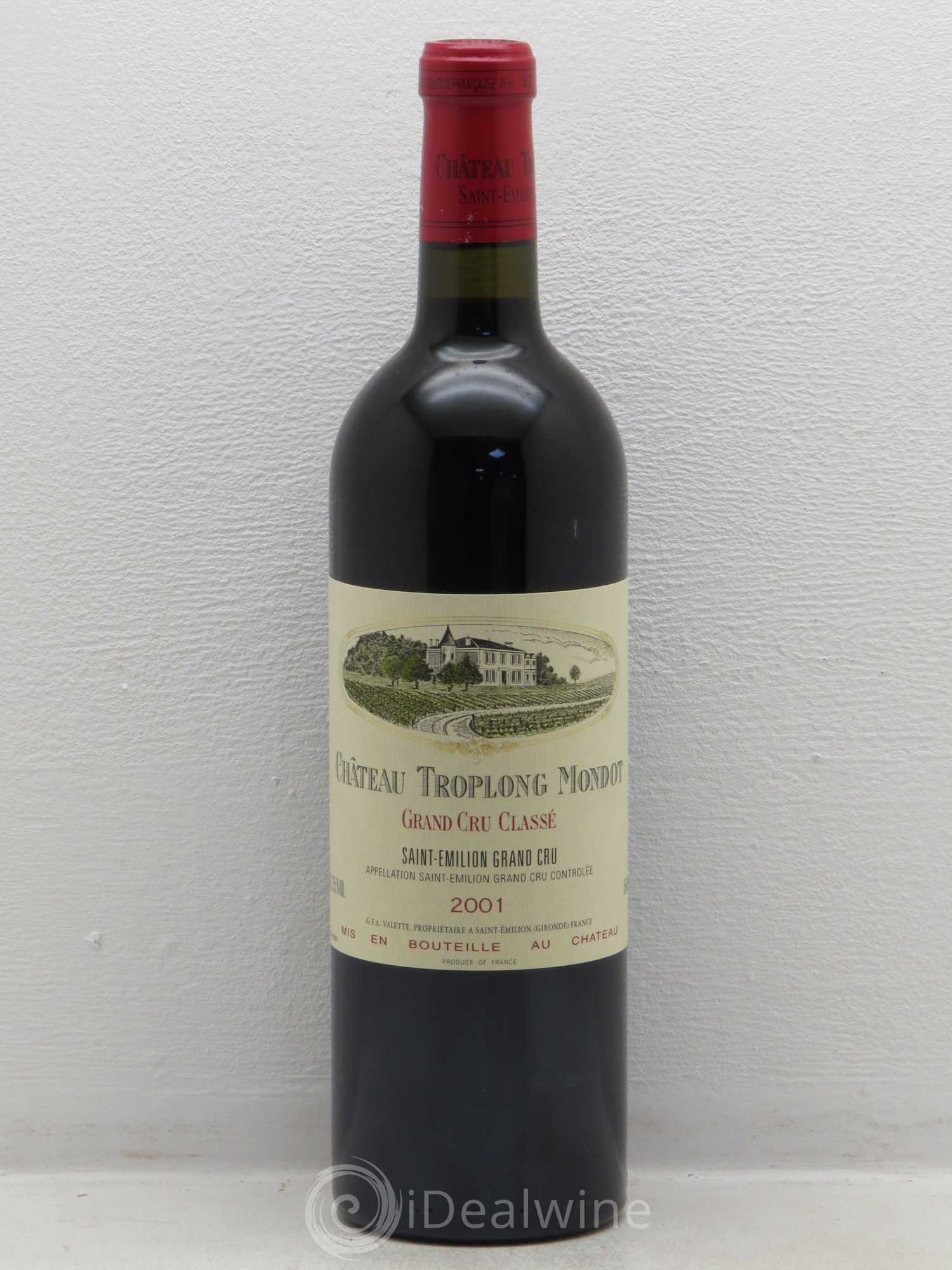 Château Troplong Mondot 1er Grand Cru Classé B 2001 - Lot de 1 bouteille - 0