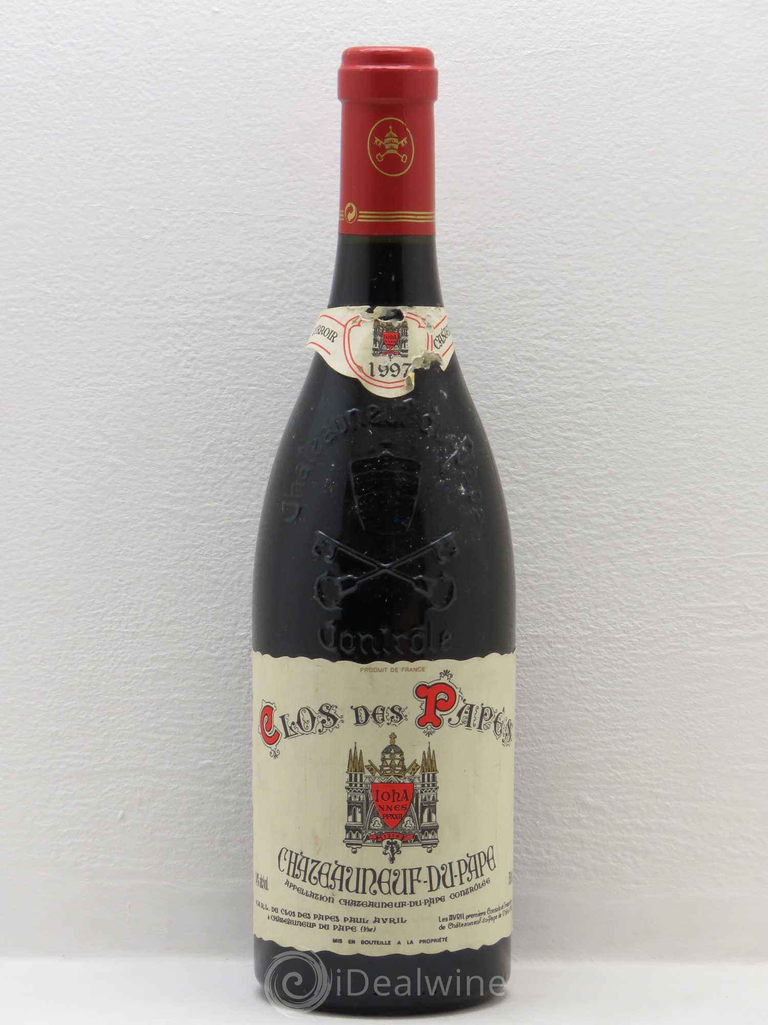 Châteauneuf-du-Pape Clos des Papes - Paul Avril 1997 - Lot de 1 bouteille - 0