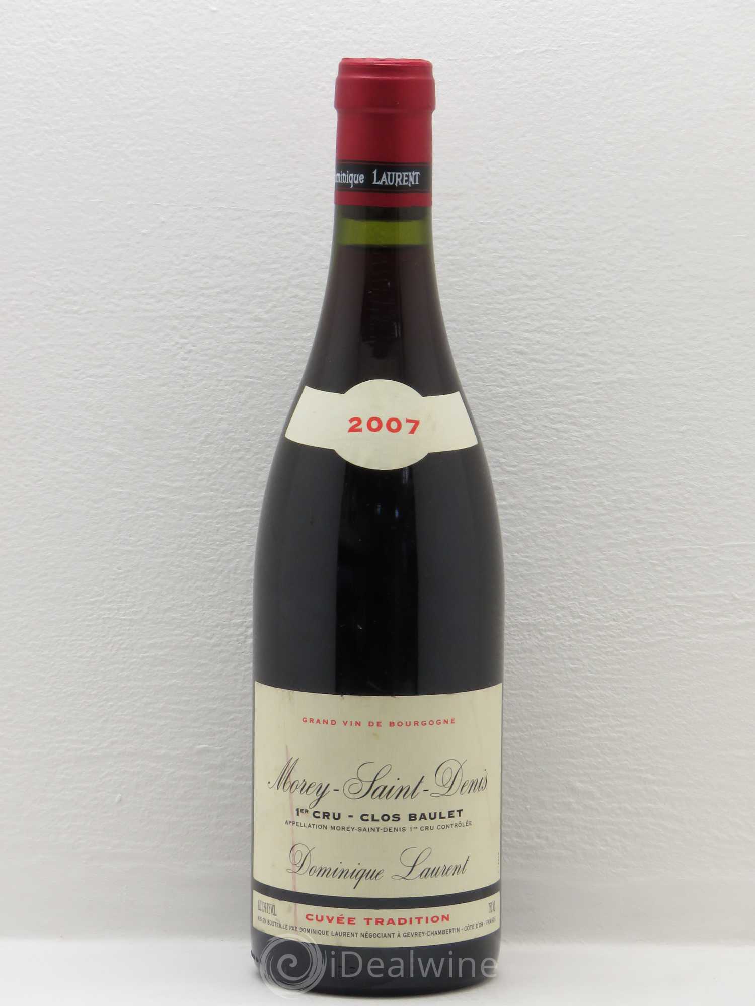 Morey-Saint-Denis 1er Cru Morey Saint Denis 1er Cru Clos Baulet cuvée Tradition Dominique Laurent 2007 - Posten von 1 Flasche - 0