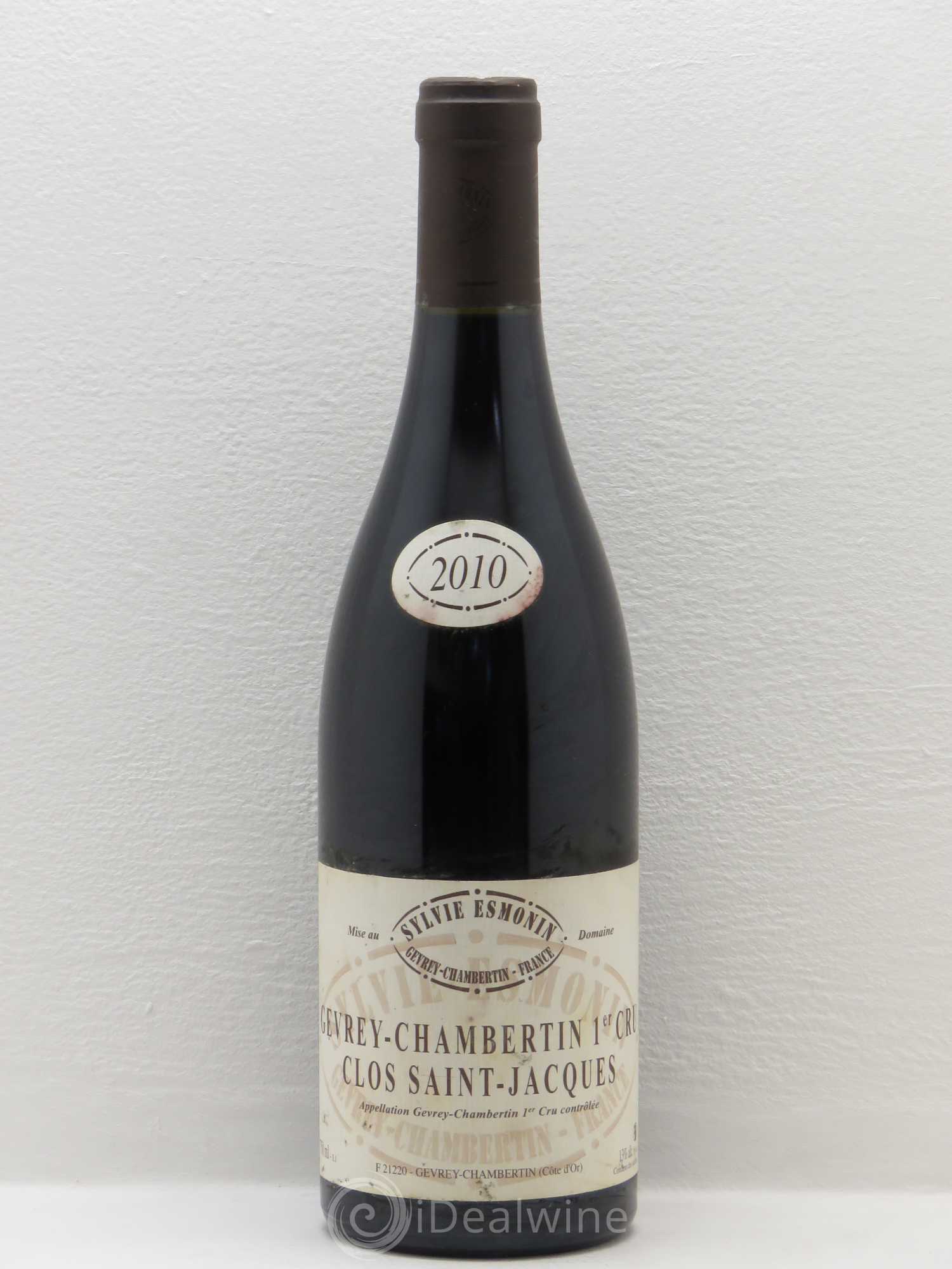 Gevrey-Chambertin 1er Cru Clos Saint Jacques Sylvie Esmonin 2010 - Lot de 1 bouteille - 0