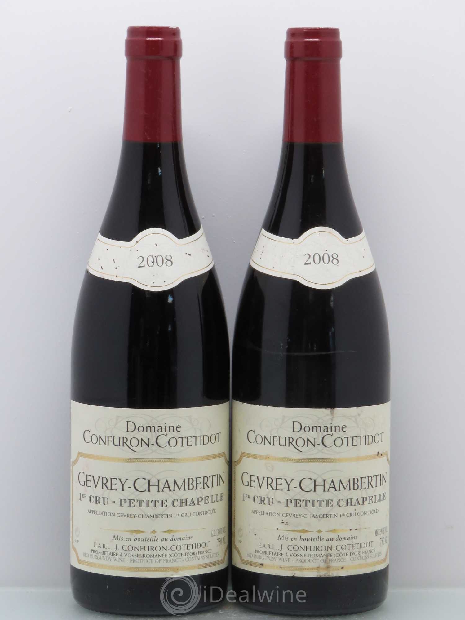 Gevrey-Chambertin 1er Cru Petite Chapelle Confuron-Cotetidot 2008 - Lot de 2 bouteilles - 0