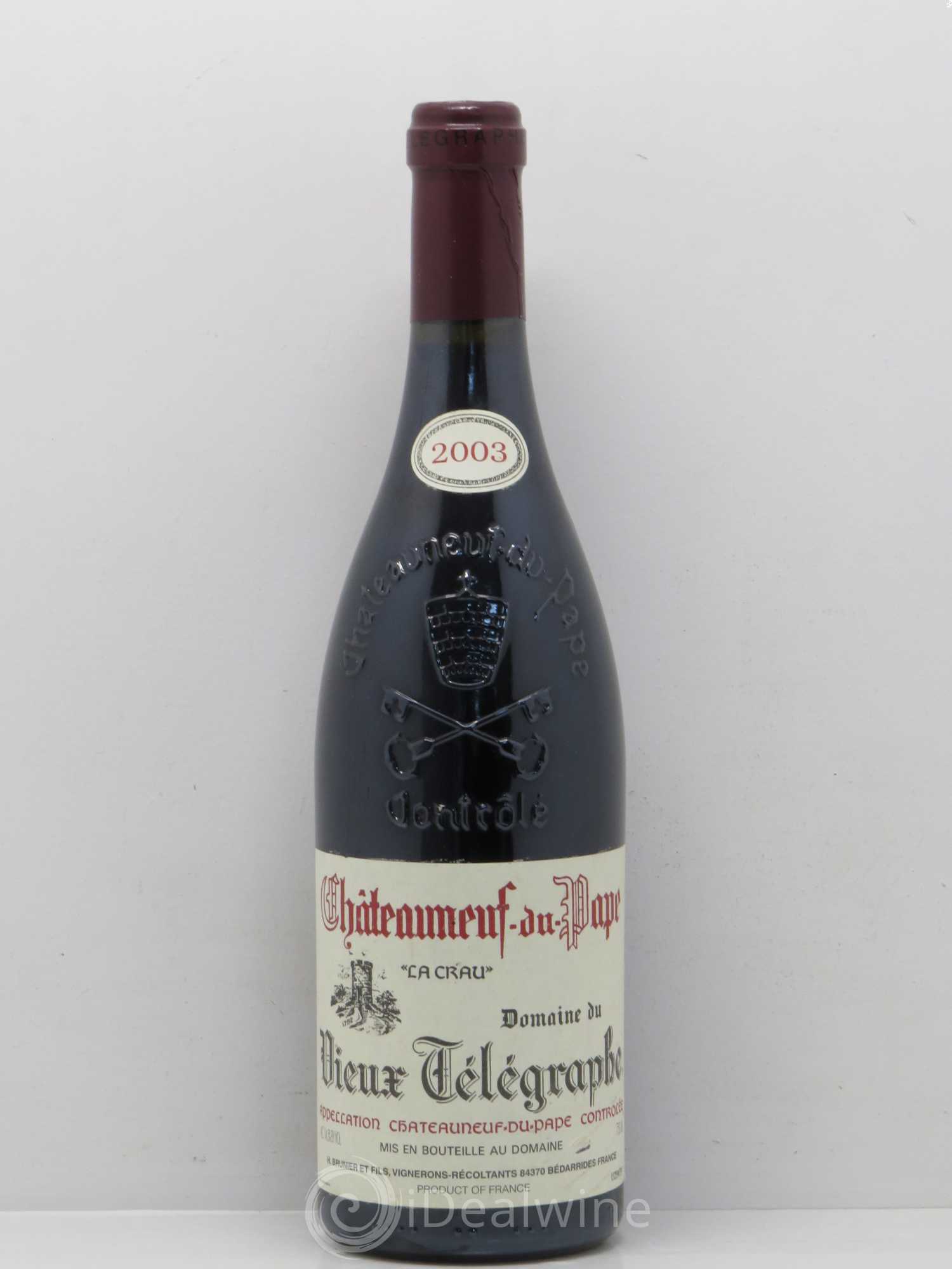 Châteauneuf-du-Pape Vieux Télégraphe (Domaine du) Vignobles Brunier 2003 - Lot de 1 bouteille - 0