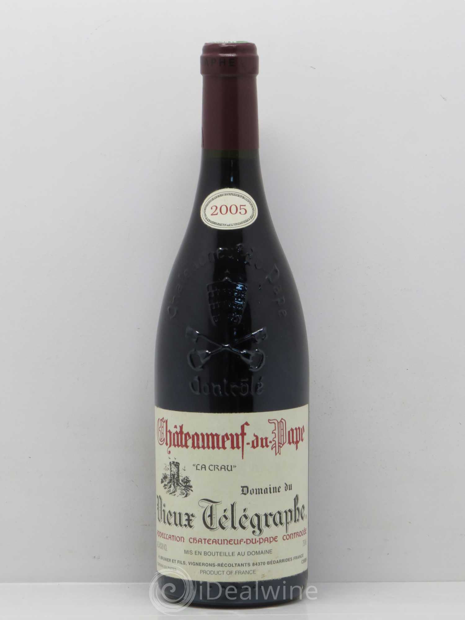 Châteauneuf-du-Pape Vieux Télégraphe (Domaine du) Vignobles Brunier 2005 - Lot de 1 bouteille - 0