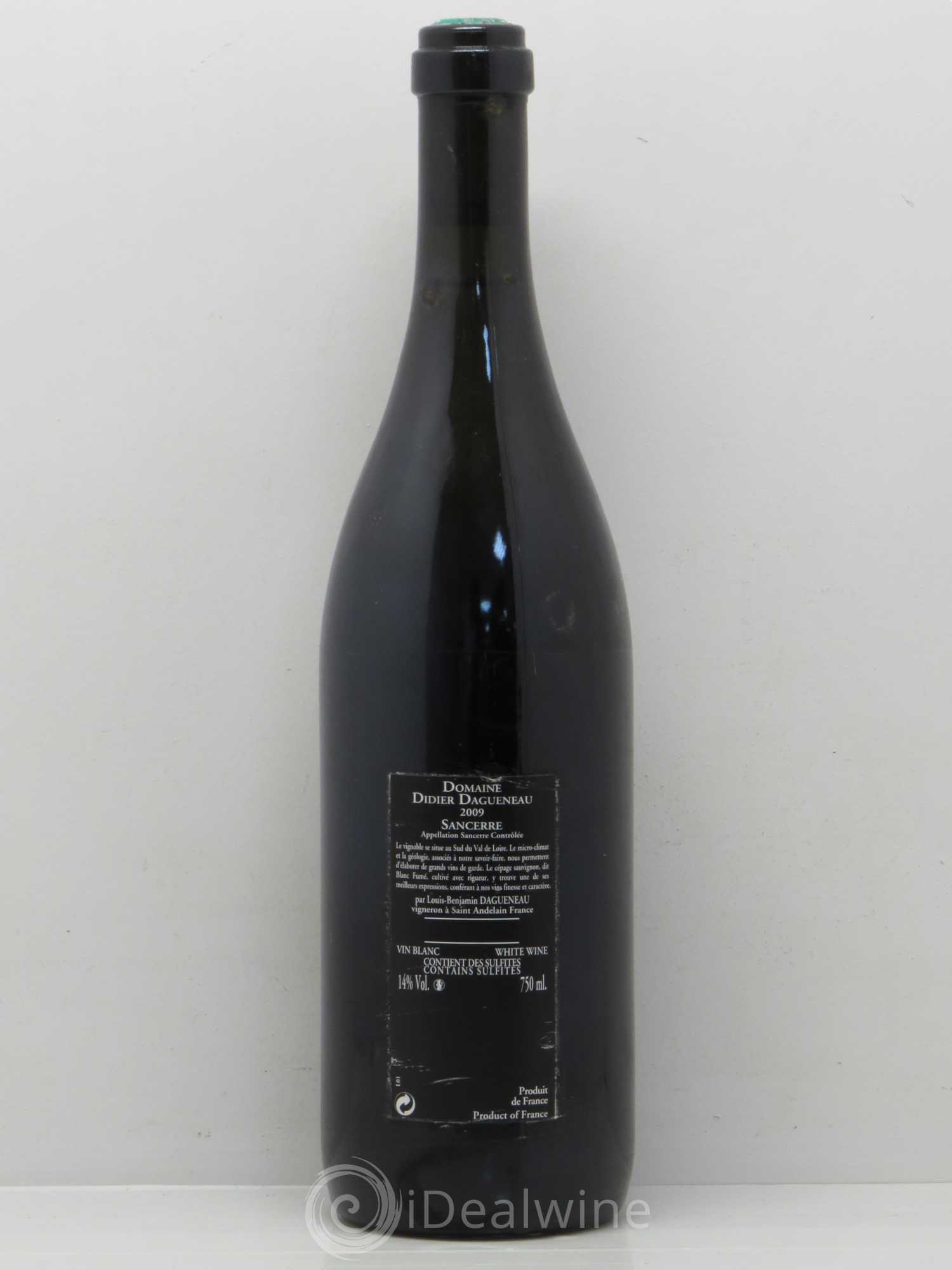 Sancerre Le Mont Damné Chavignol Dagueneau (Domaine Didier - Louis-Benjamin) 2009 - Lot de 1 bouteille - 1