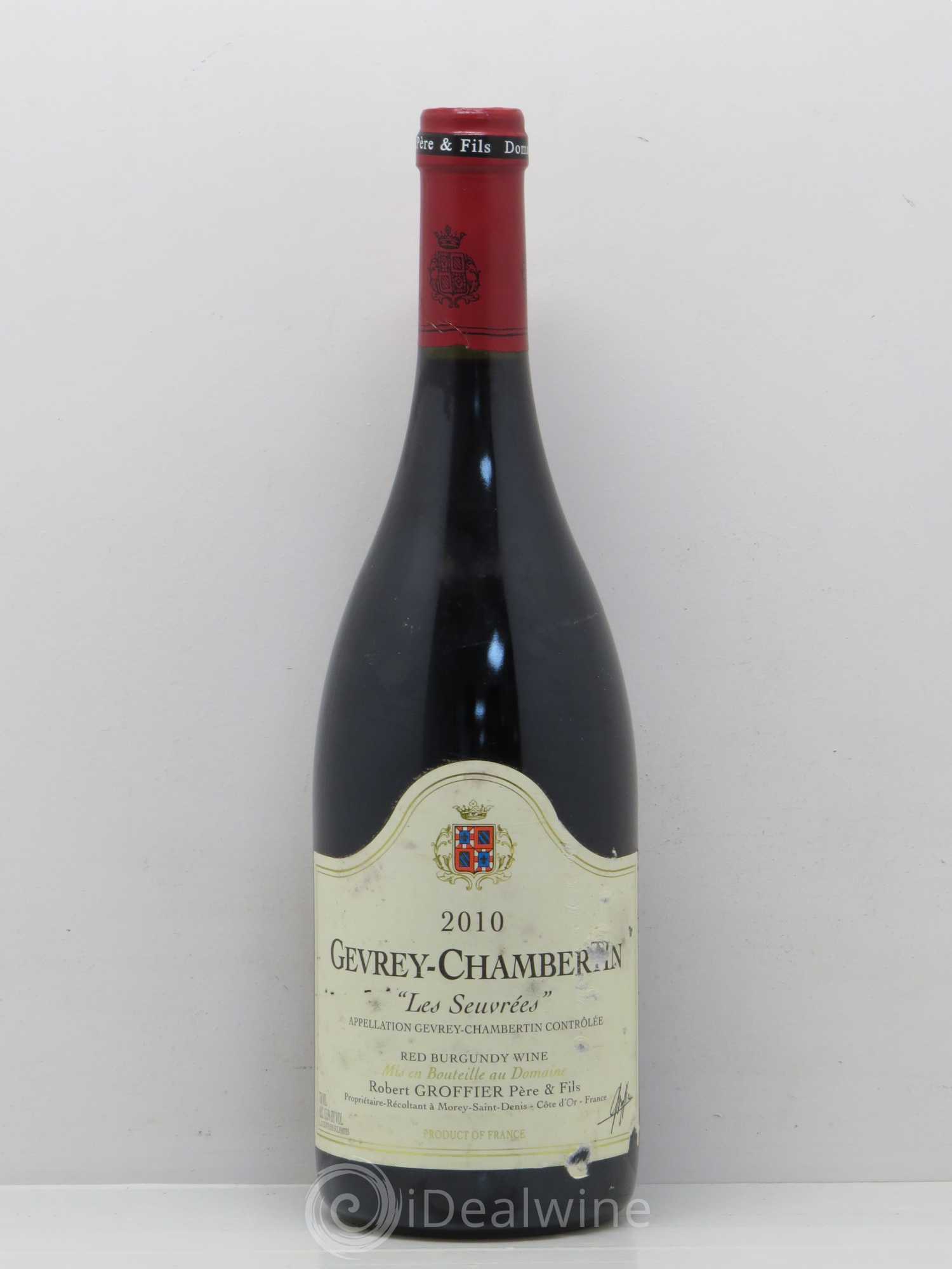 Gevrey-Chambertin Seuvrées Robert Groffier Père & Fils (Domaine) 2010 - Lot de 1 bouteille - 0