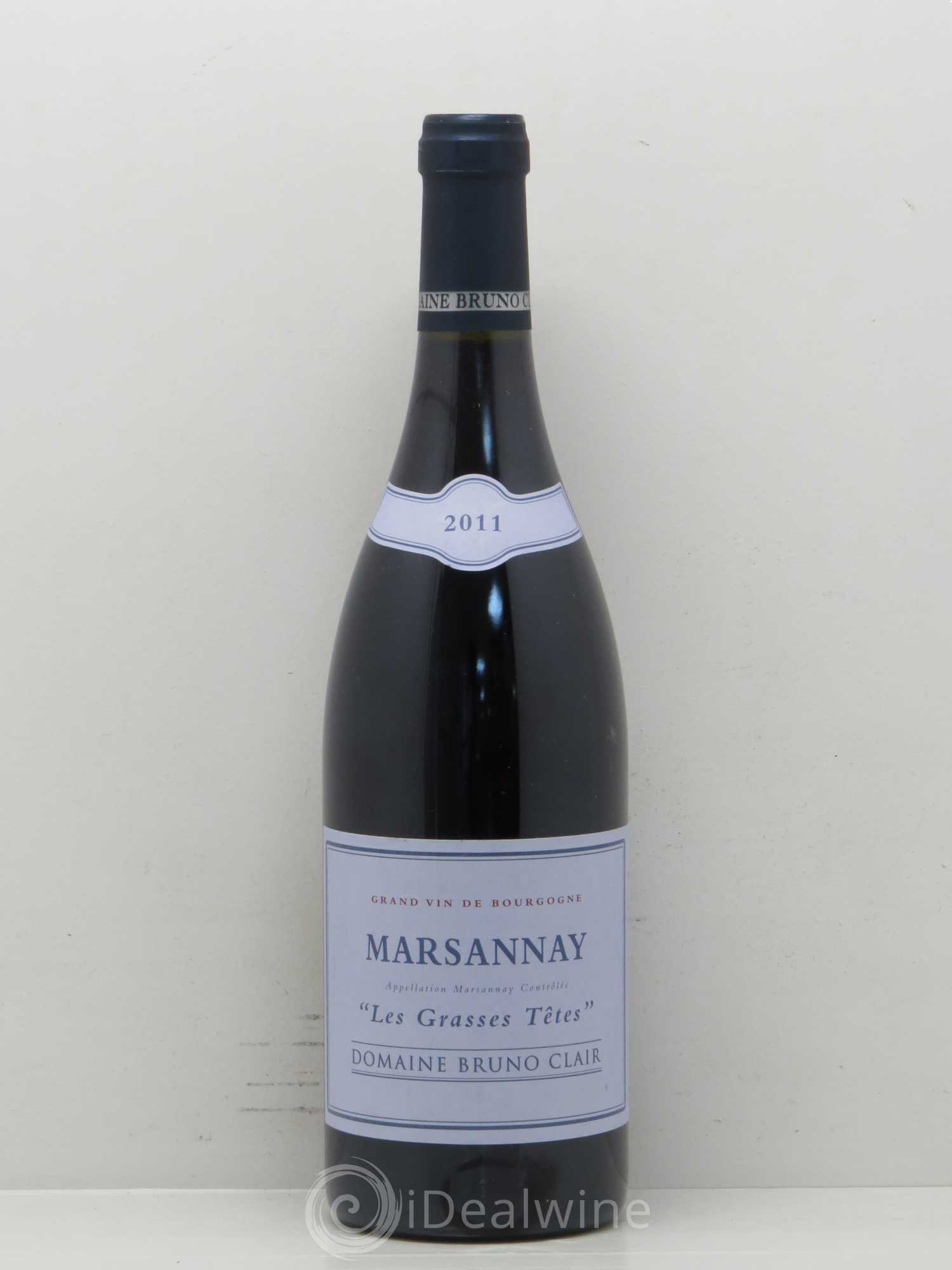 Marsannay Les Grasses Tetes Bruno Clair (Domaine) 2011 - Lot de 1 bouteille - 0
